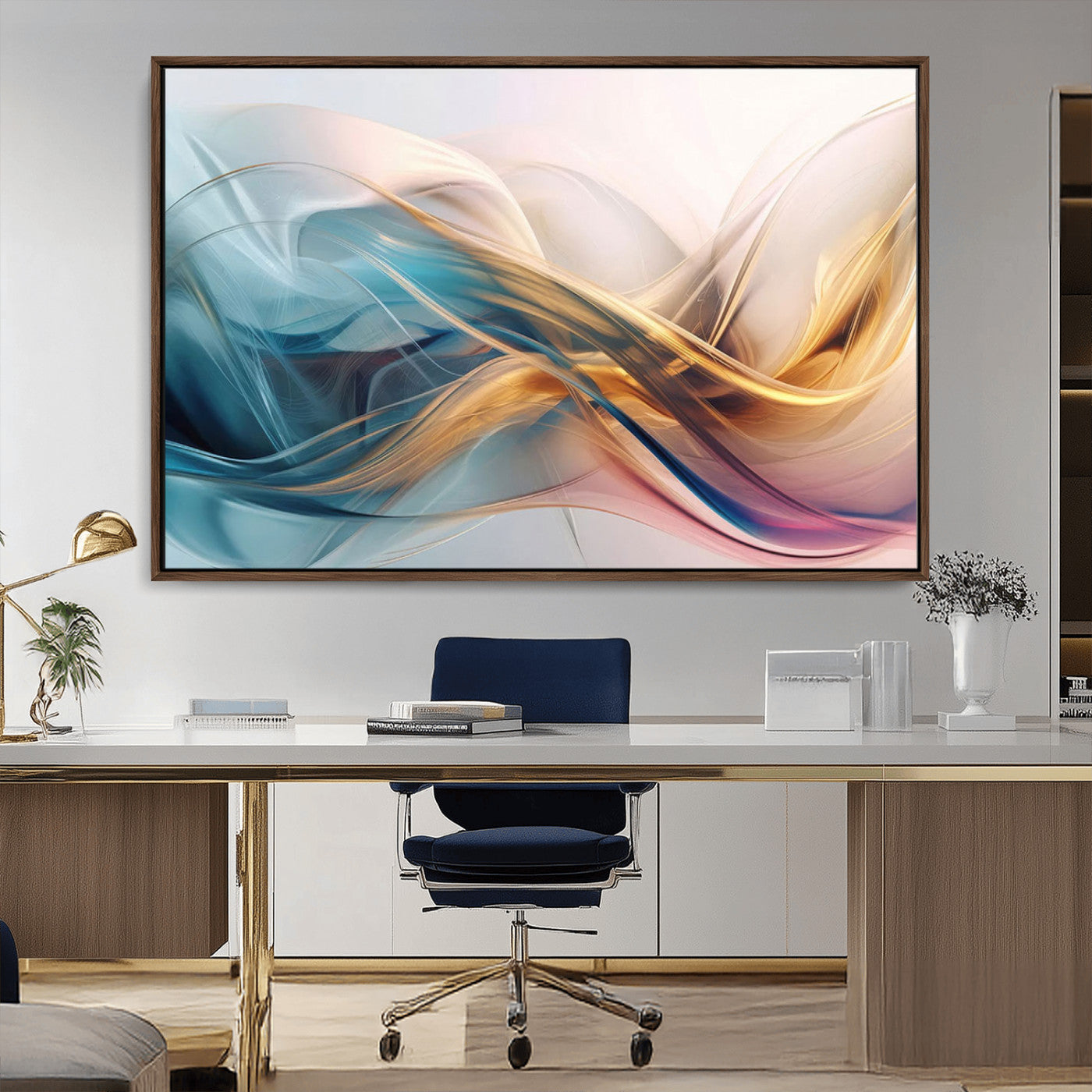 17461-MGV-FC-36X24_Walnut-Abstract Flowing Colors Wall Art Canvas Print
