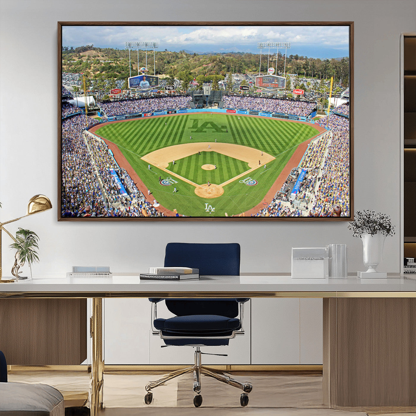-Citi Field Wall Art Print | 3-Panel New York Mets Baseball Stadium Canvas Print | Framed Sports