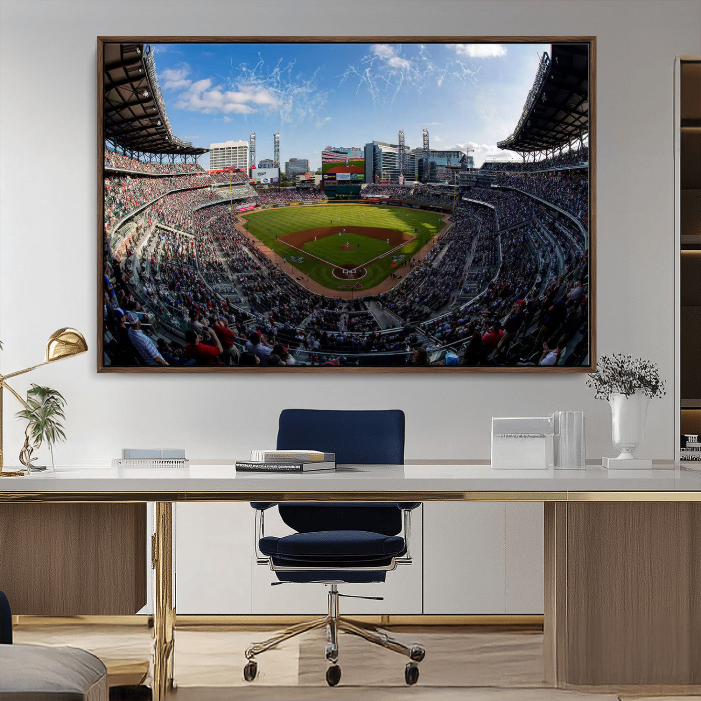 78608-MGV-CV-36X24-Truist Park Stadium Canvas Wall Art - Atlanta Braves Game Day Exclusive Decor
