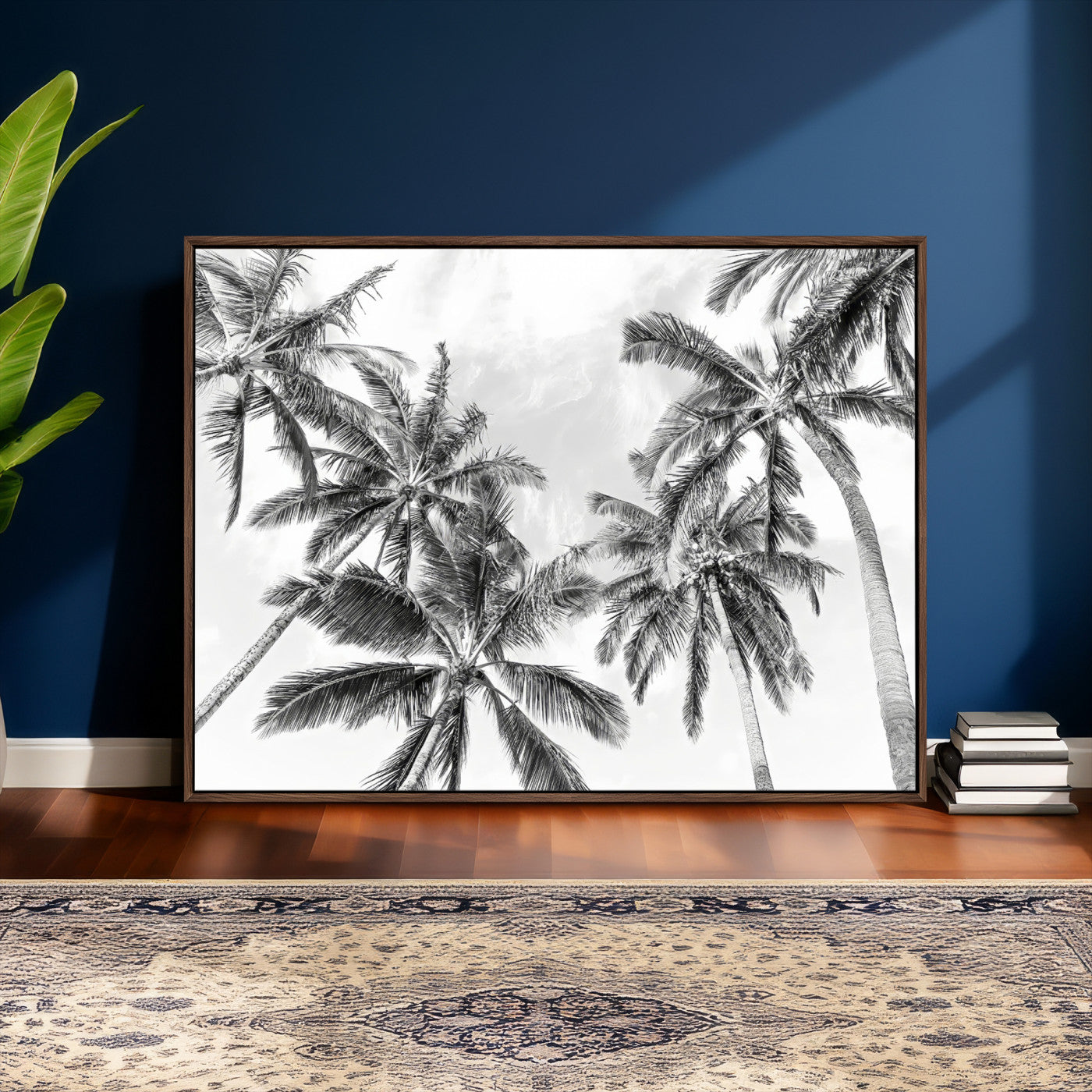 62113786-MGV-CV-36X24 - Palm Trees Wall Art – Tropical Breeze Canvas Print, Vacation Island Silhouette, Coastal Calm and Summer Paradise for Living Room or Beach House Decor