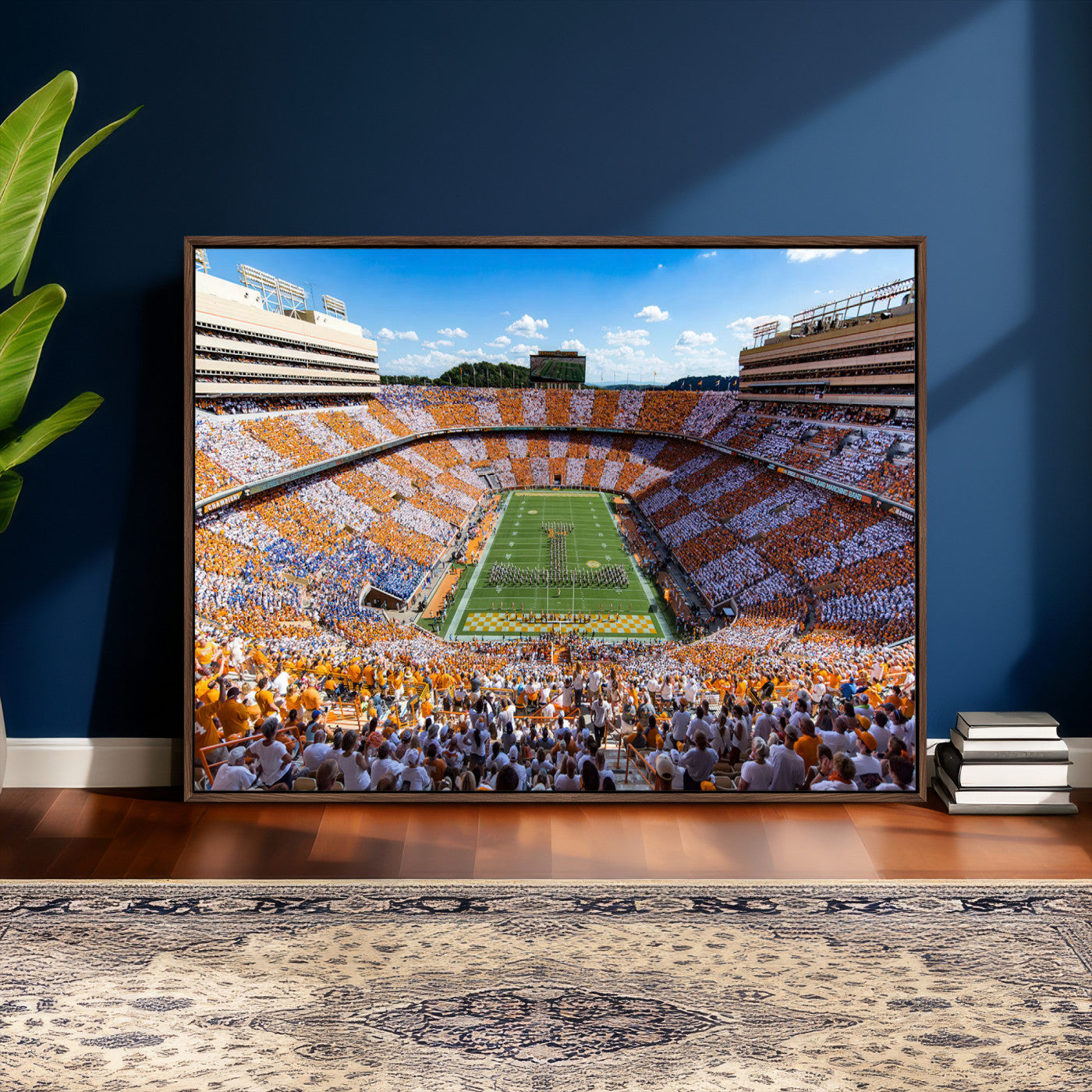 77097951-MGV-CV-36X24 - Tennessee Neyland Stadium Wall Art, Sports Arena Canvas Print, Panoramic Stadium Canvas Artwork for Home, Office