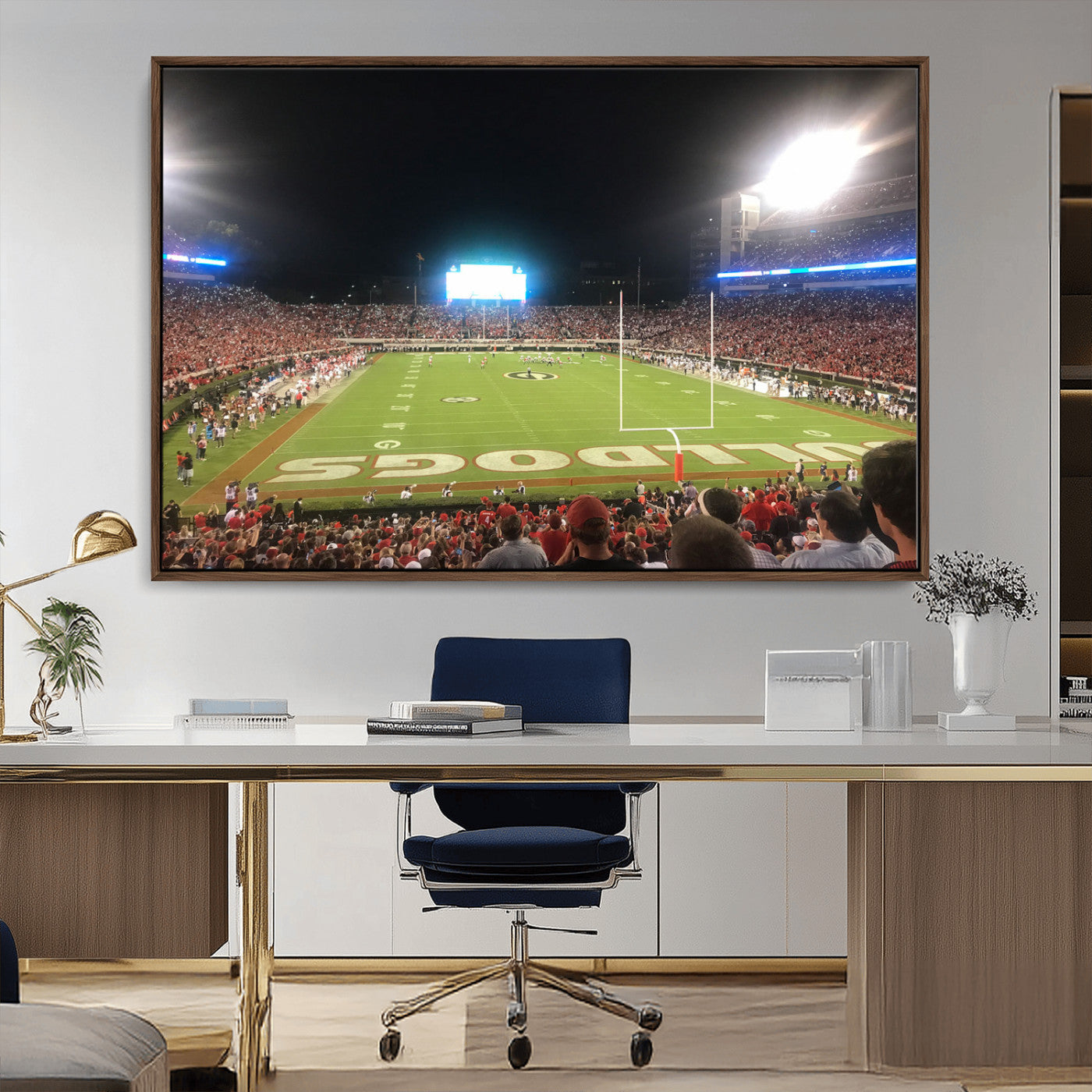 16230786-MGV-CV-36X24-Dooley Stadium Wall Art, Sports Arena Panoramic Canvas Print, Modern Stadium Landscape Artwork for Home, Office