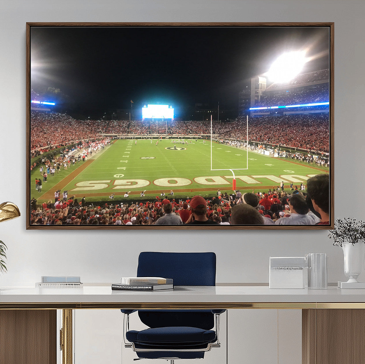 16230786-MGV-FC-36X24 - Dooley Stadium Wall Art, Sports Arena Panoramic Canvas Print, Modern Stadium Landscape Artwork for Home, Office