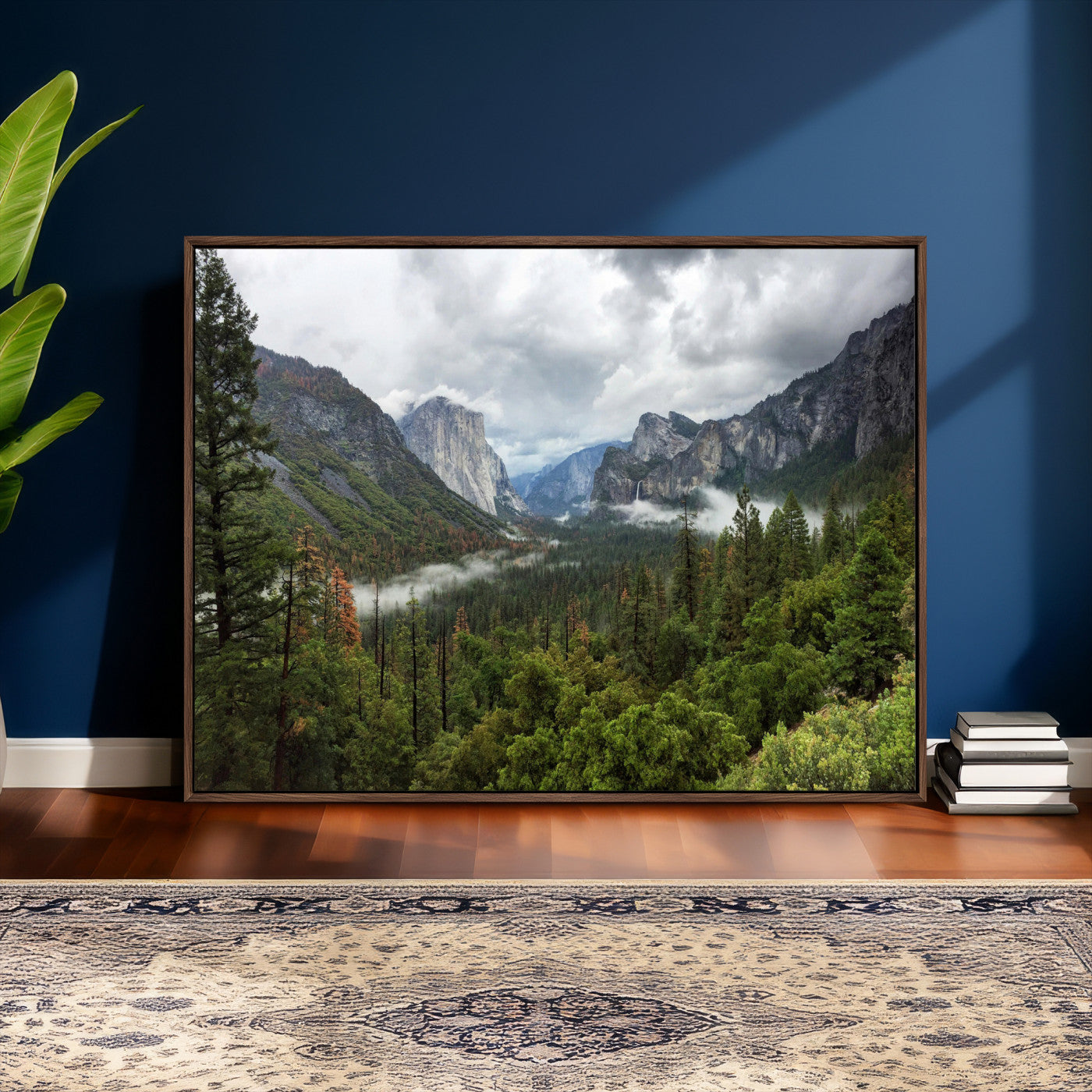 46168759-MGV-CV-36X24 - Yosemite Valley Wall Art Canvas Print, El Capitan Mountain Landscape Nature Wall Decor