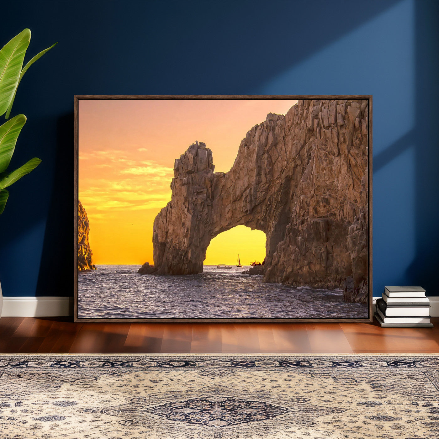 66414515-MGV-CV-36X24 - El Arco Cabo San Lucas Ocean Arch Wall Art Canvas Print, Baja California Rock Arch Seascape Canvas Print, Mexico Coastal Landmark Scenic Art Printing