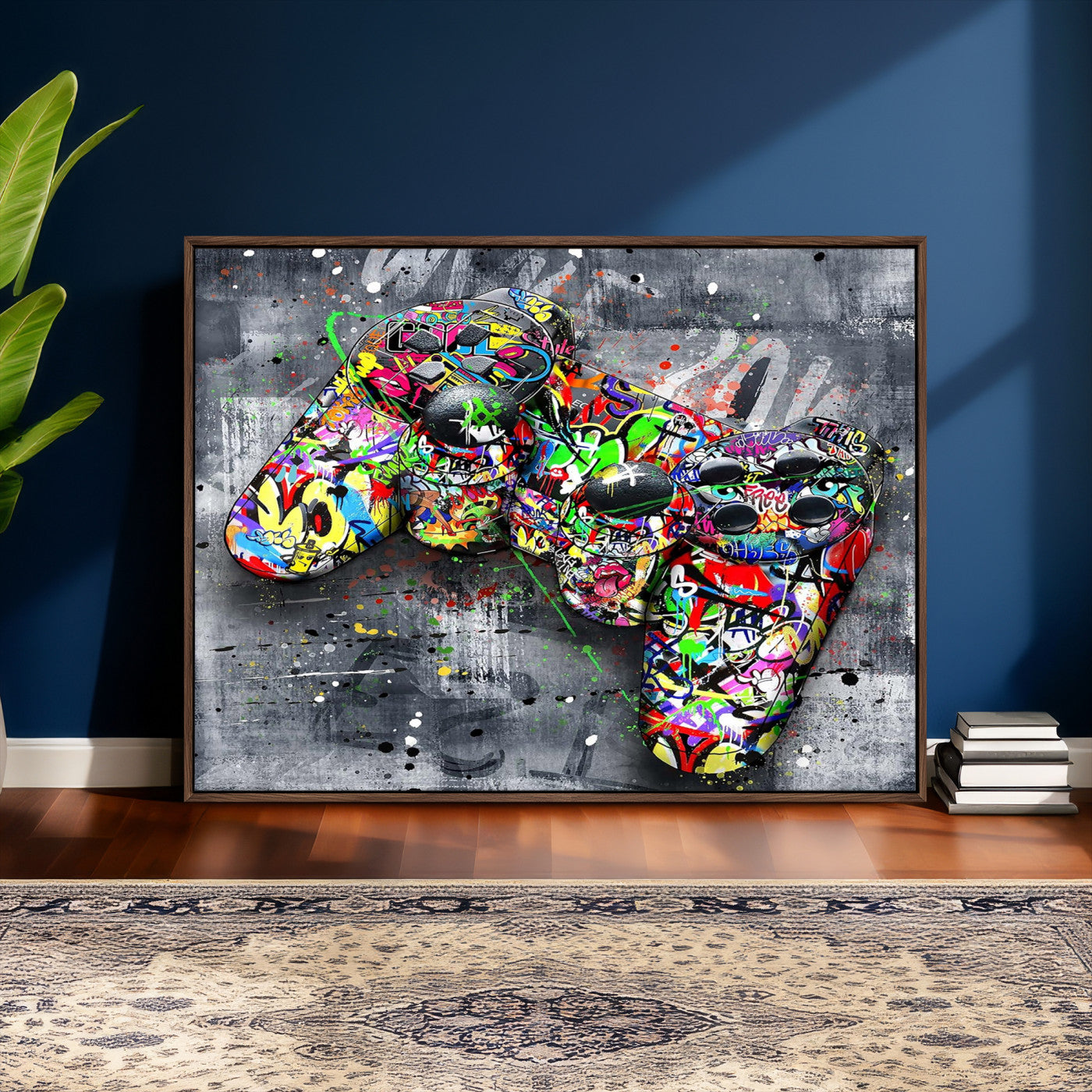 42929610-MGV-CV-36X24 - Graffiti Canvas Wall-Art For Bedroom - Gaming Wall Art For Teen Boys - Abstract Painting Pop Art Modern Home Wall Decor Ready to Hang