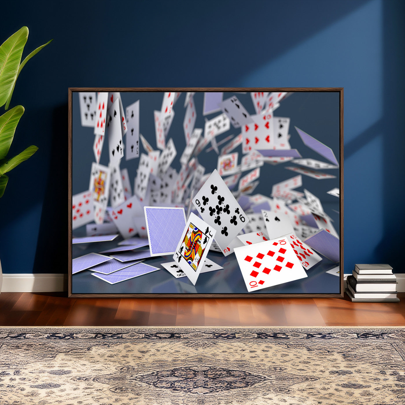 66392185-MGV-CV-36X24 - Playing Cards Canvas Wall Art | Casino Game Room Decor, Poker Decor Art