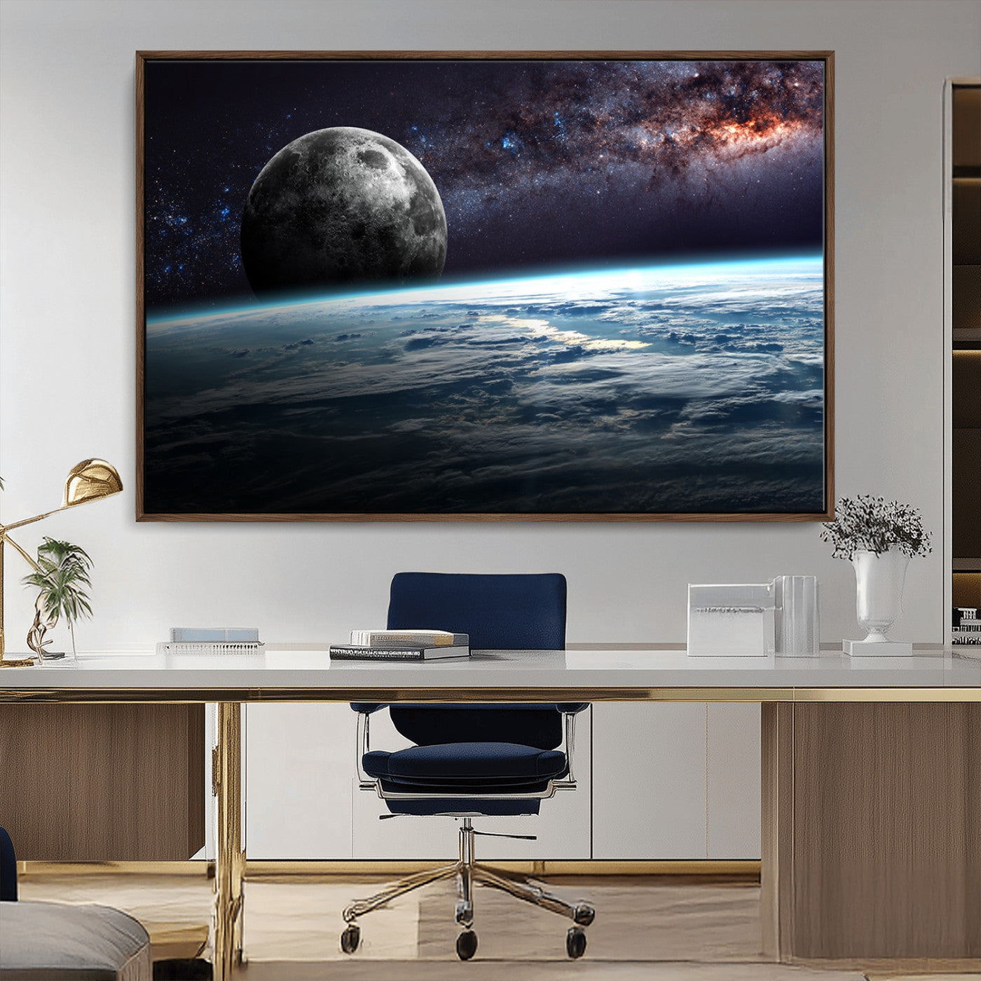 22395-MGV-FC-36X24_Walnut-Space and Planet Canvas Print
