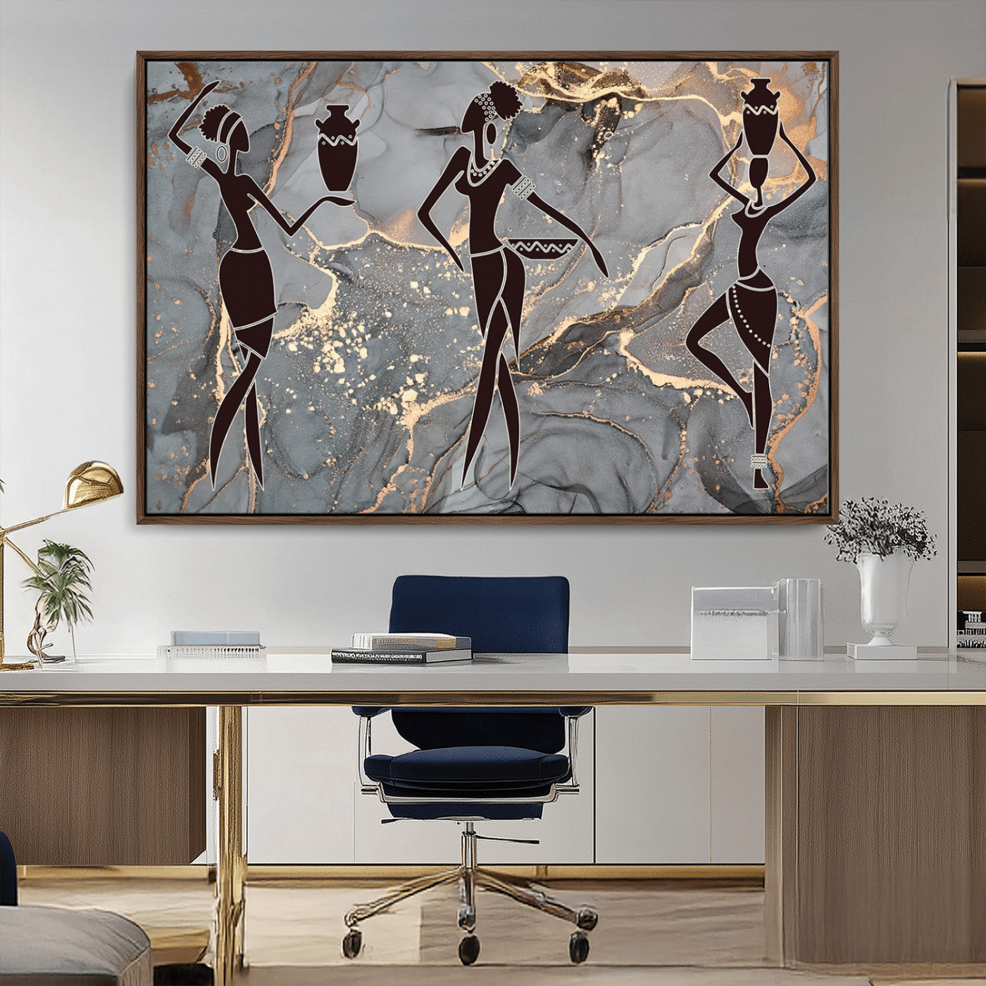 25097-MGV-CV-36X24-Abstract African Womens Art Canvas Print