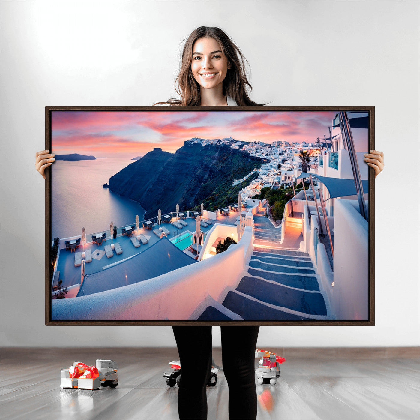 -Greece Santorini Wall Art Landscape Canvas Print