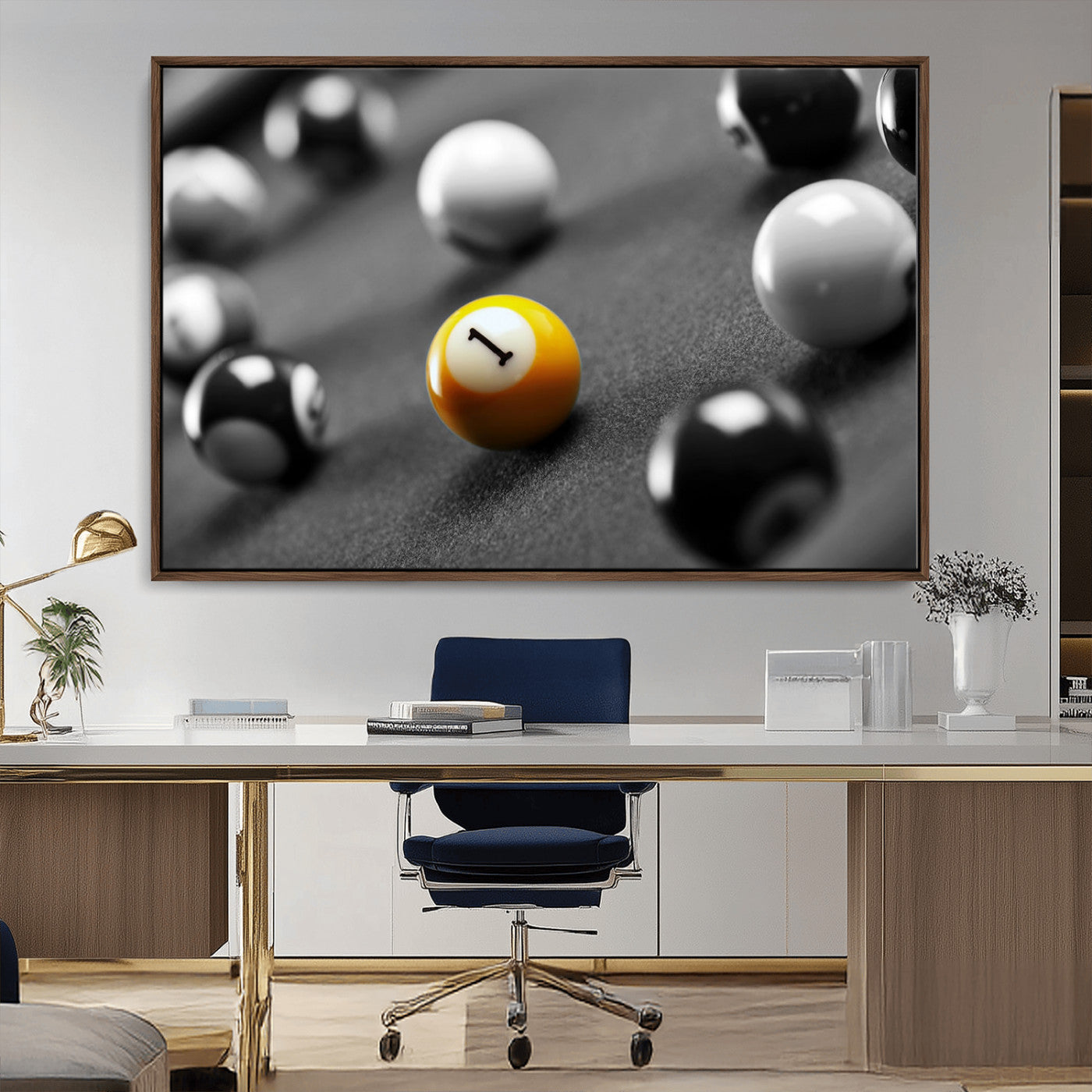 16722-MGV-FC-36X24_Walnut-Wall Art Pool Table and Balls Canvas Print