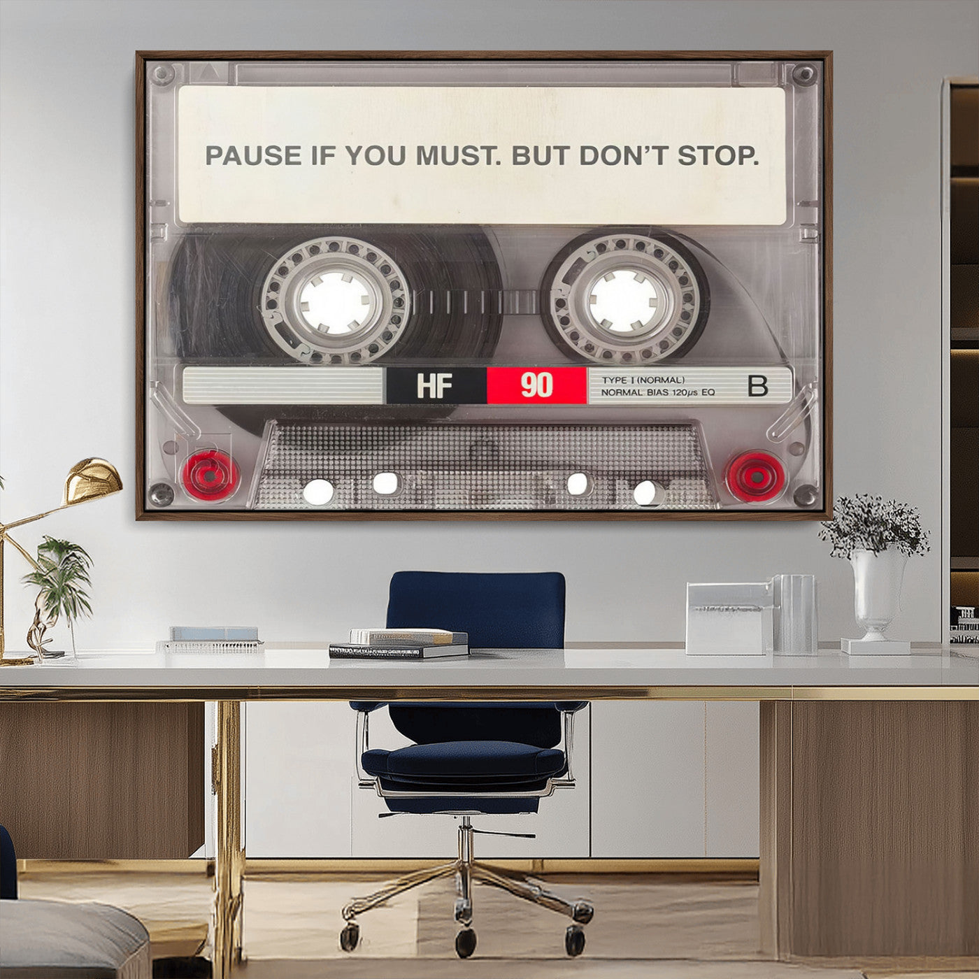 -Music Cassette Iconic Wall Art Canvas Print