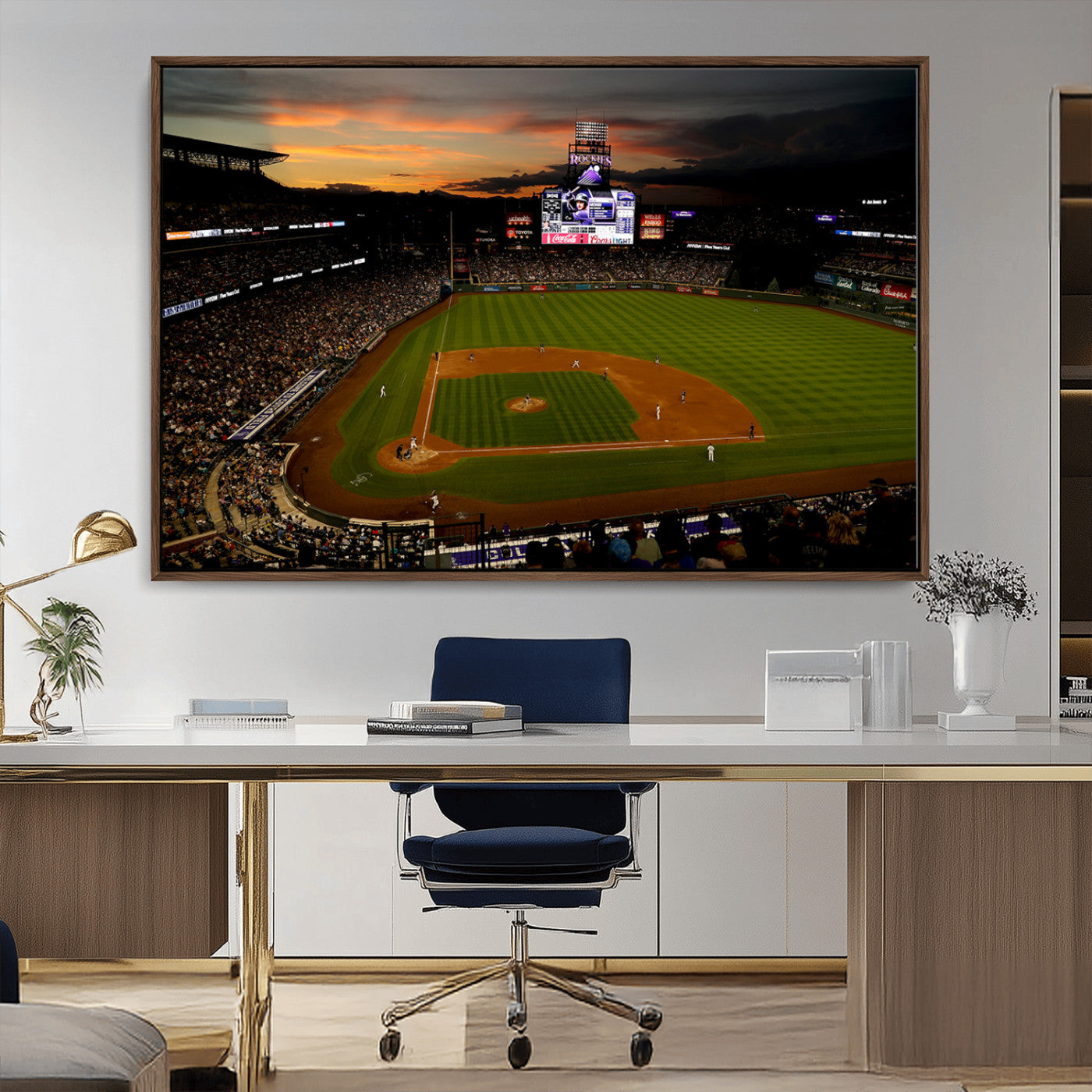 -Colorado Rockies Coors Field Wall Art Canvas Print - MLB Baseball Stadium