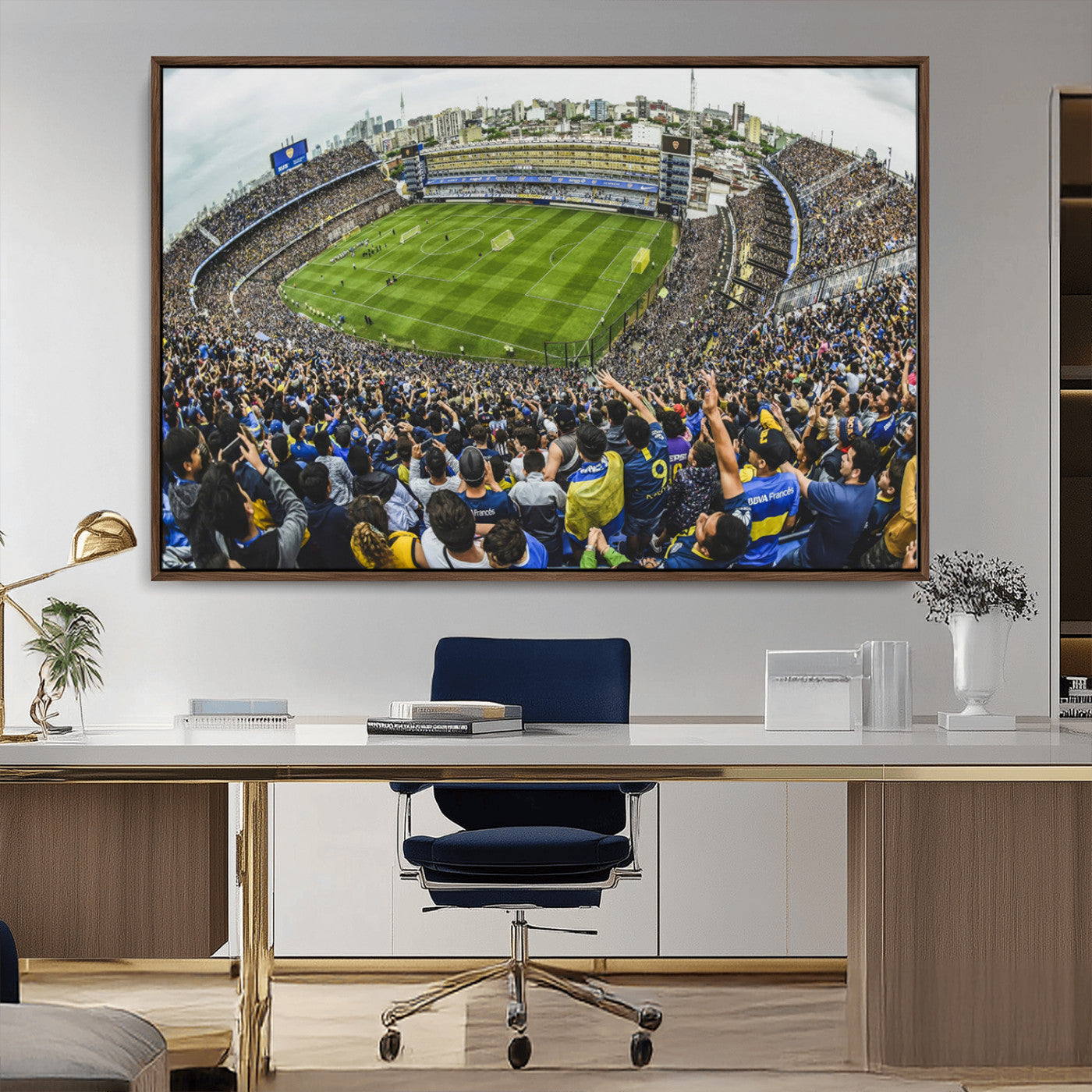 63839-MGV-CV-36X24-Boca Juniors Soccer Team Print Wall Art - Buenos Aires Bombonera Stadium Canvas Print