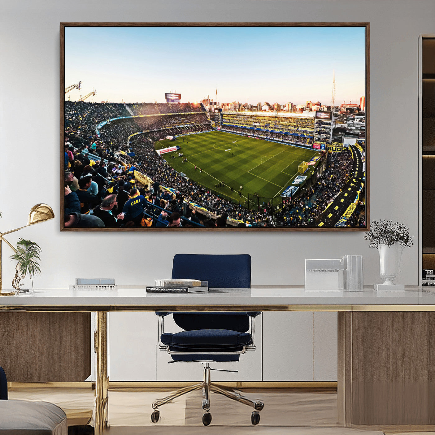 50105-MGV-CV-36X24-Boca Juniors Soccer Team Print - Buenos Aires Bombonera Stadium Wall Art Canvas Print