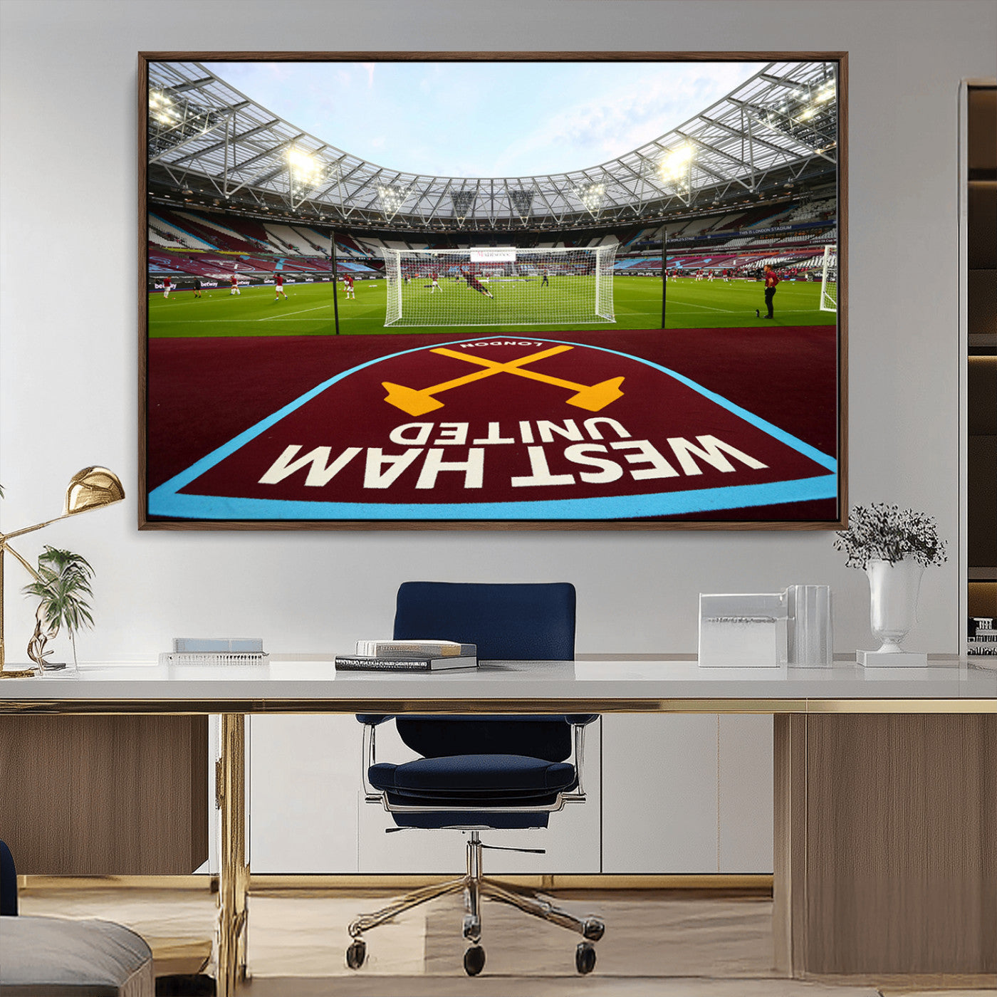 77367-MGV-CV-36X24-West Ham United FC Stadium Canvas Wall Art – London Stadium Football Print – Premier League Team