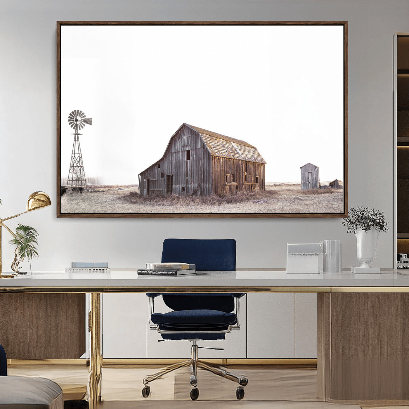 64560-MGV-CV-36X24-Farm Prints Set, Set of 6 Farmhouse Wall Art, Country House Decor