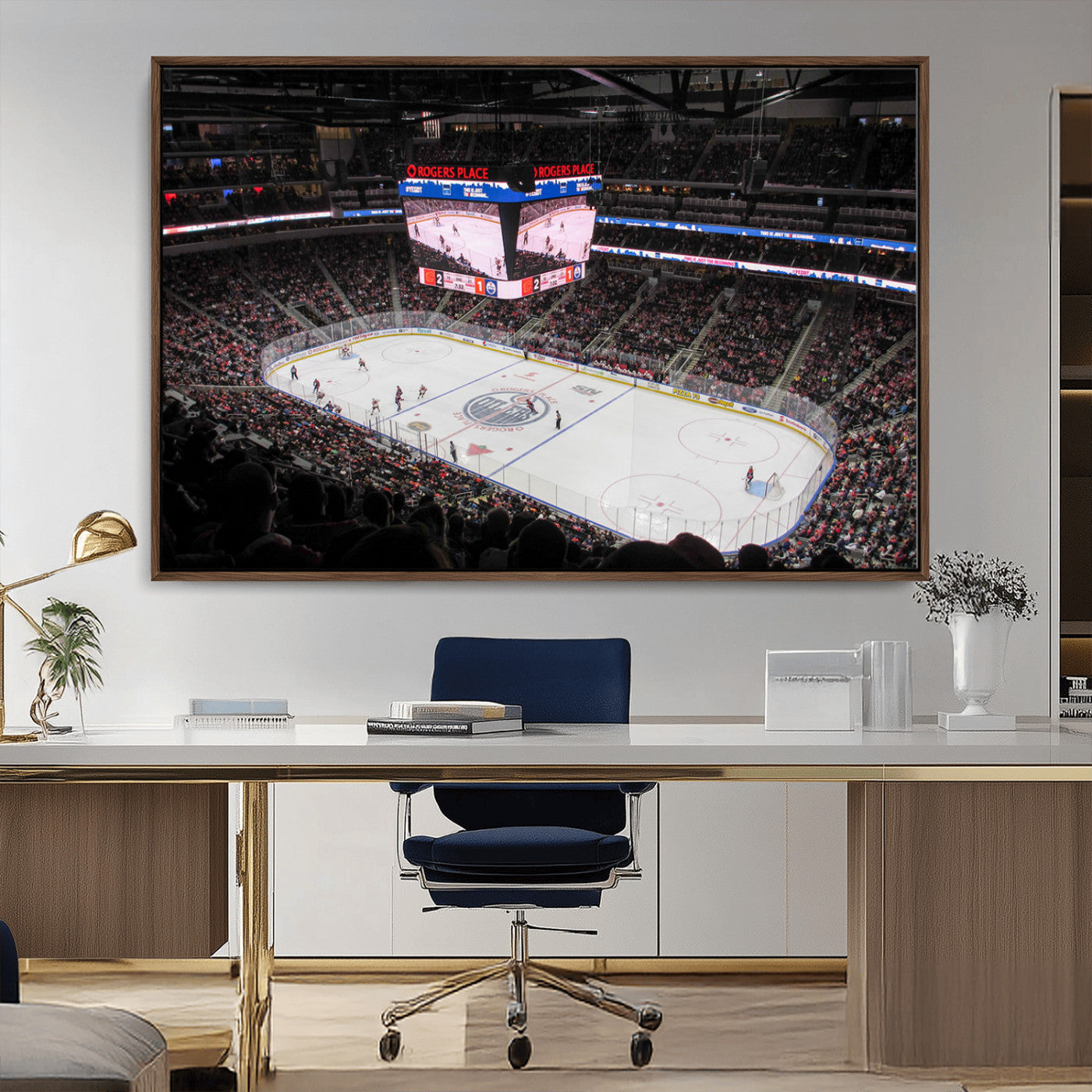 -Rogers Place Edmonton Oilers Ice Hockey Stadium Wall Art, Rogers Place Edmonton Oilers Wall Art