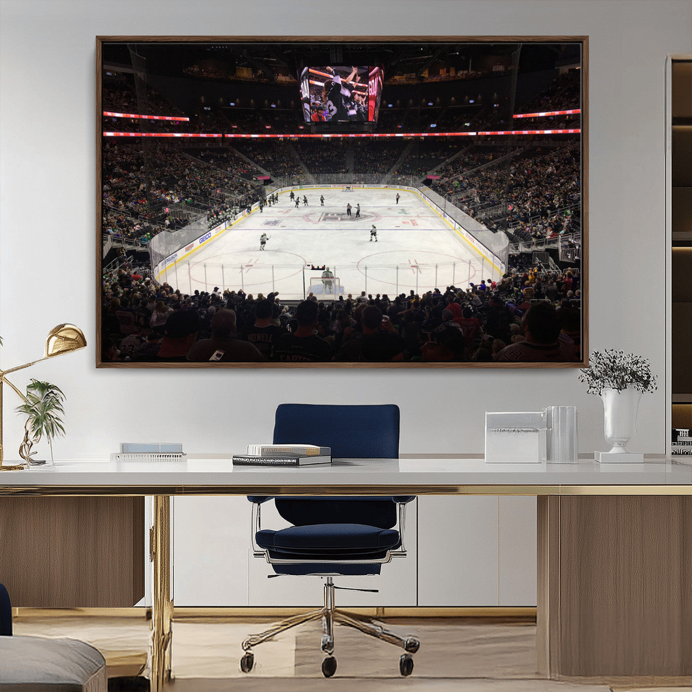-T Mobile Arena Paradise Nevada Vegas Golden Knights Ice Hockey Stadium Canvas Print Wall Art