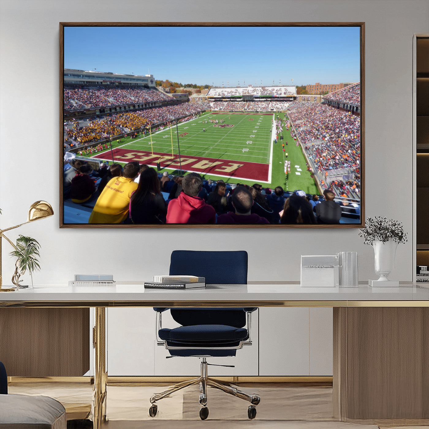 -Boston College Eagles Football Team Print - Boston Alumni Stadium Wall Art Canvas Print