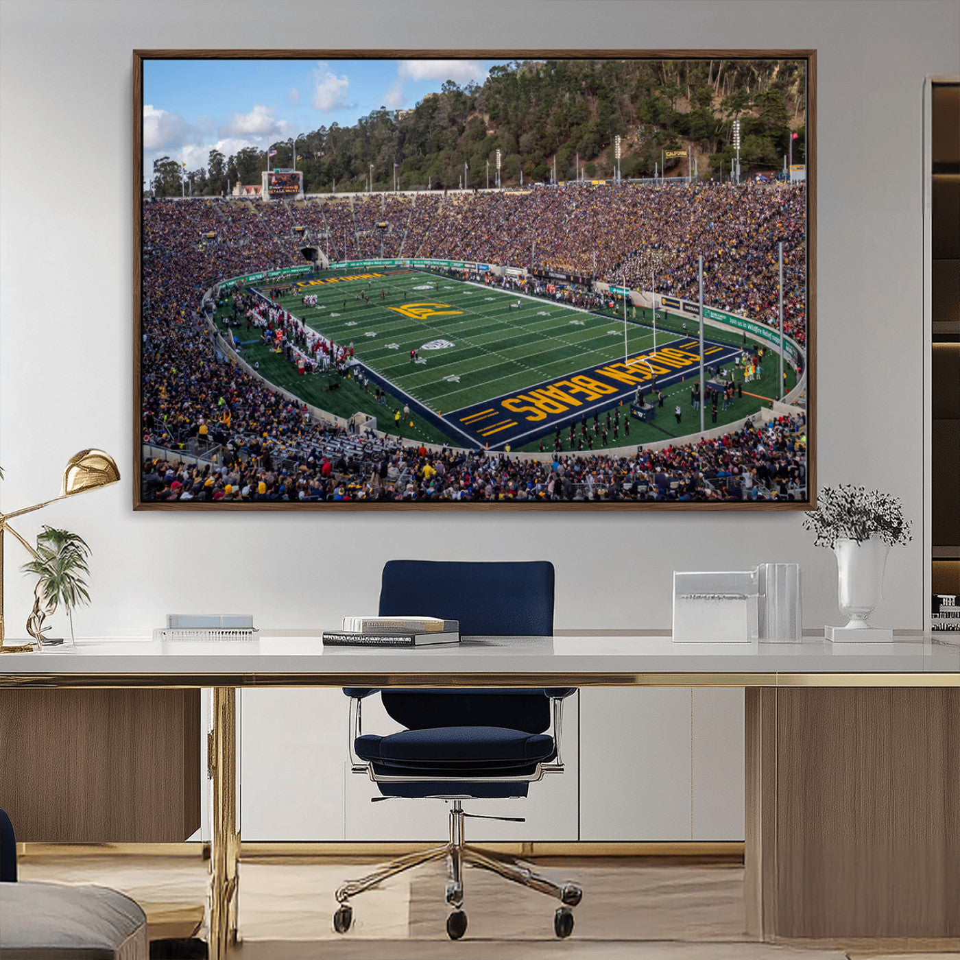 -University of California Golden Bears Football Team Print - Berkeley California Memorial Stadium Art