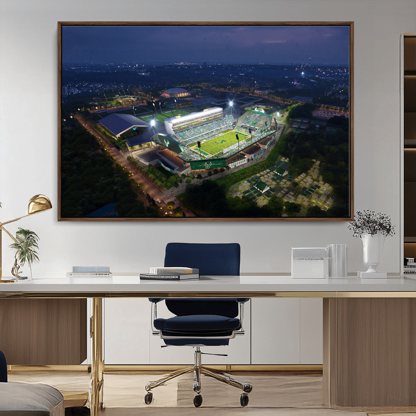 -The University of South Florida Bulls Football Team Print - Tampa USF Football Stadium Wall Art