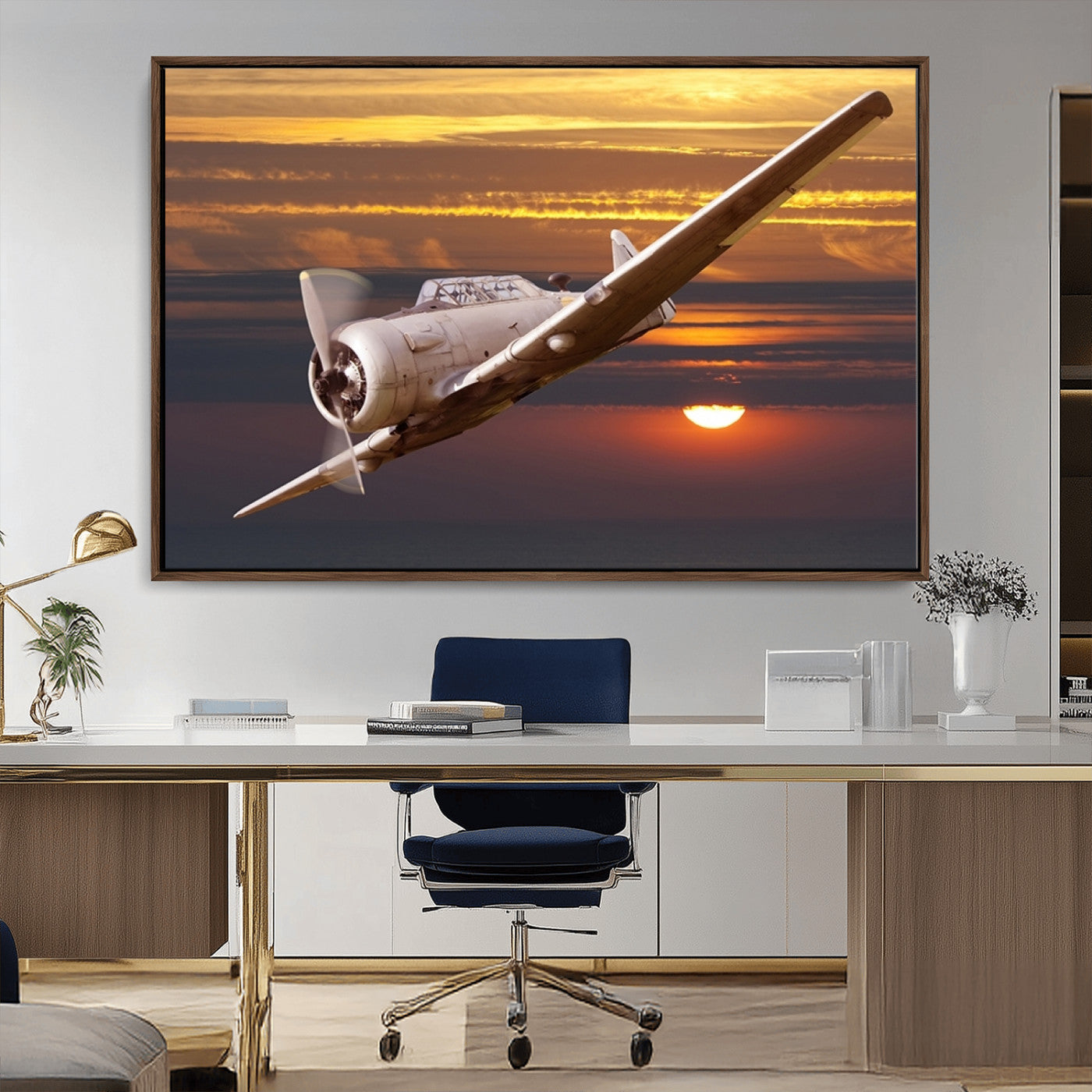 -Old War Plane Wall Art Canvas Print