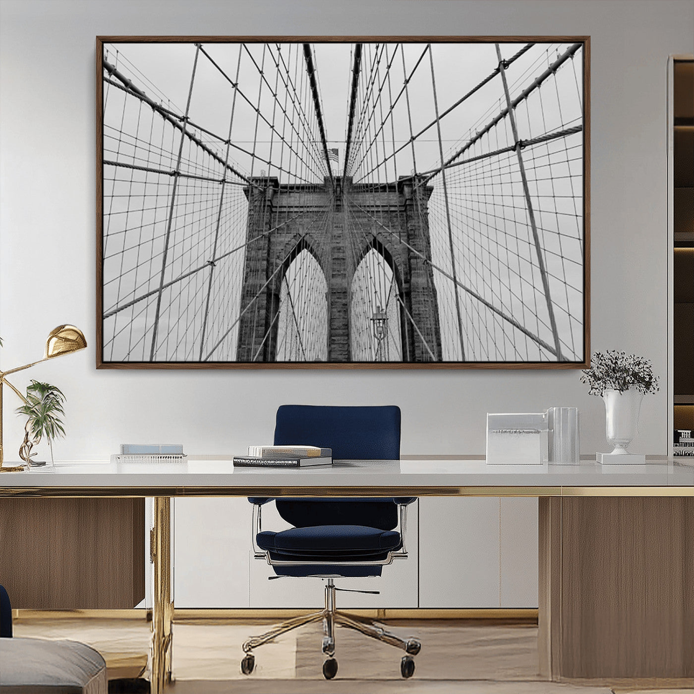-Large Brooklyn Bridge Wall Art Canvas Print