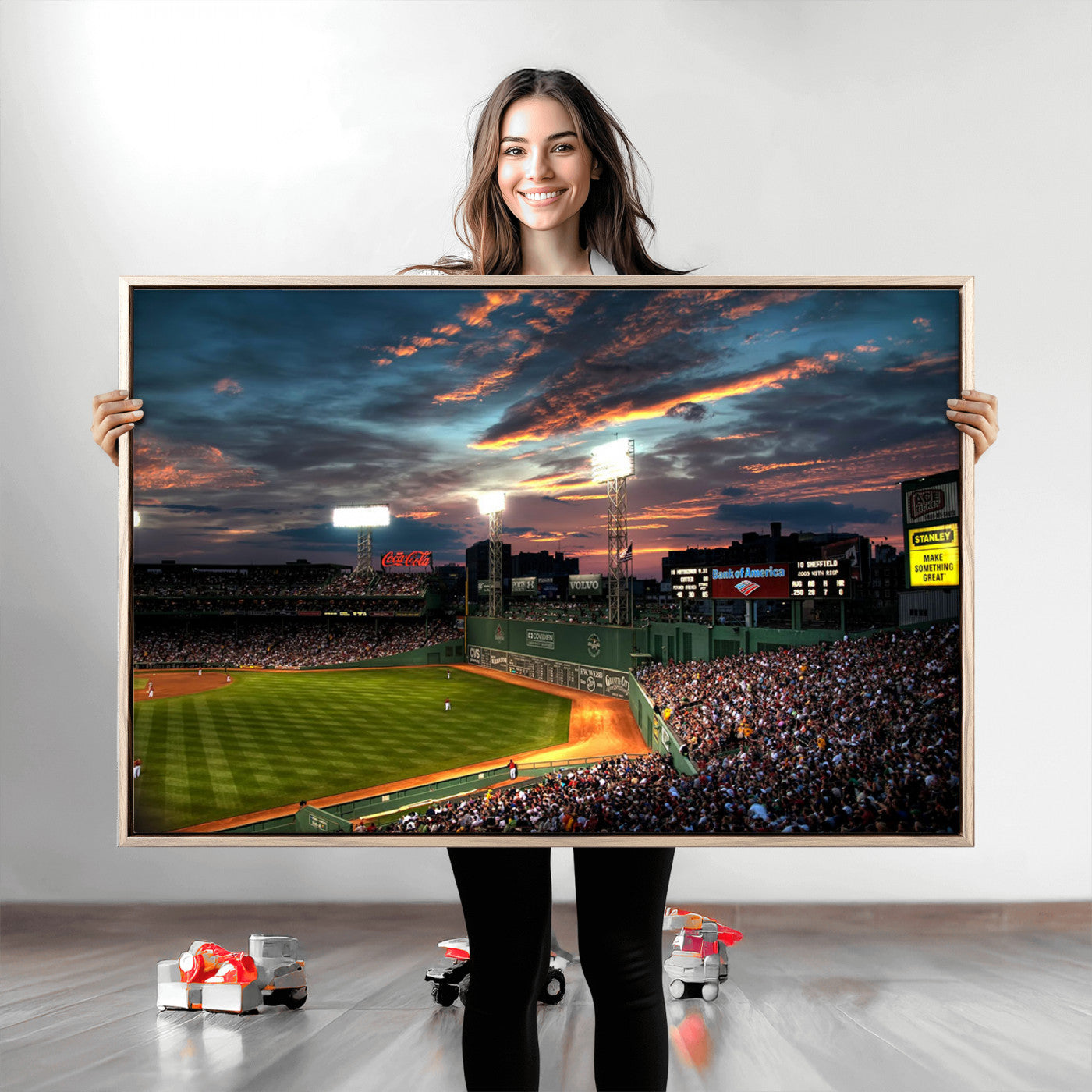 -Fenway Park Wall Art Canvas Print | Large Baseball Stadium Canvas Print for Boston Red Sox Fans |
