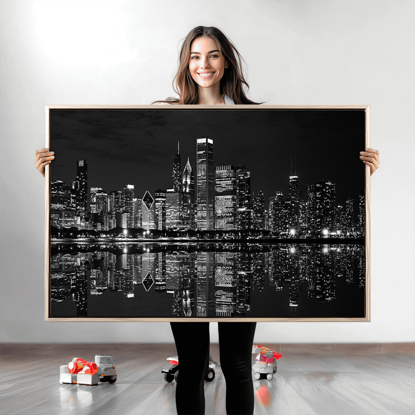 -Chicago Wall Art Canvas Print