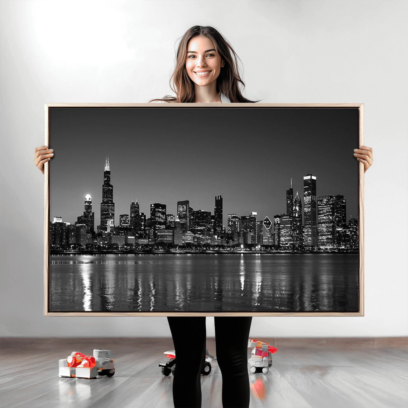 -Chicago Wall Art Canvas Print
