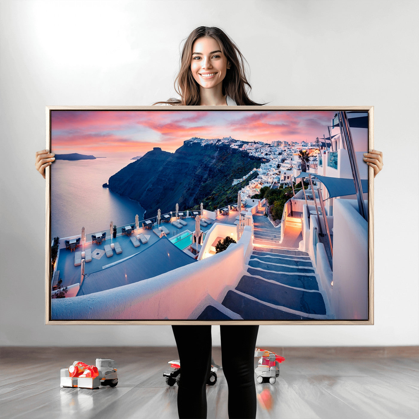 -Greece Santorini Wall Art Landscape Canvas Print