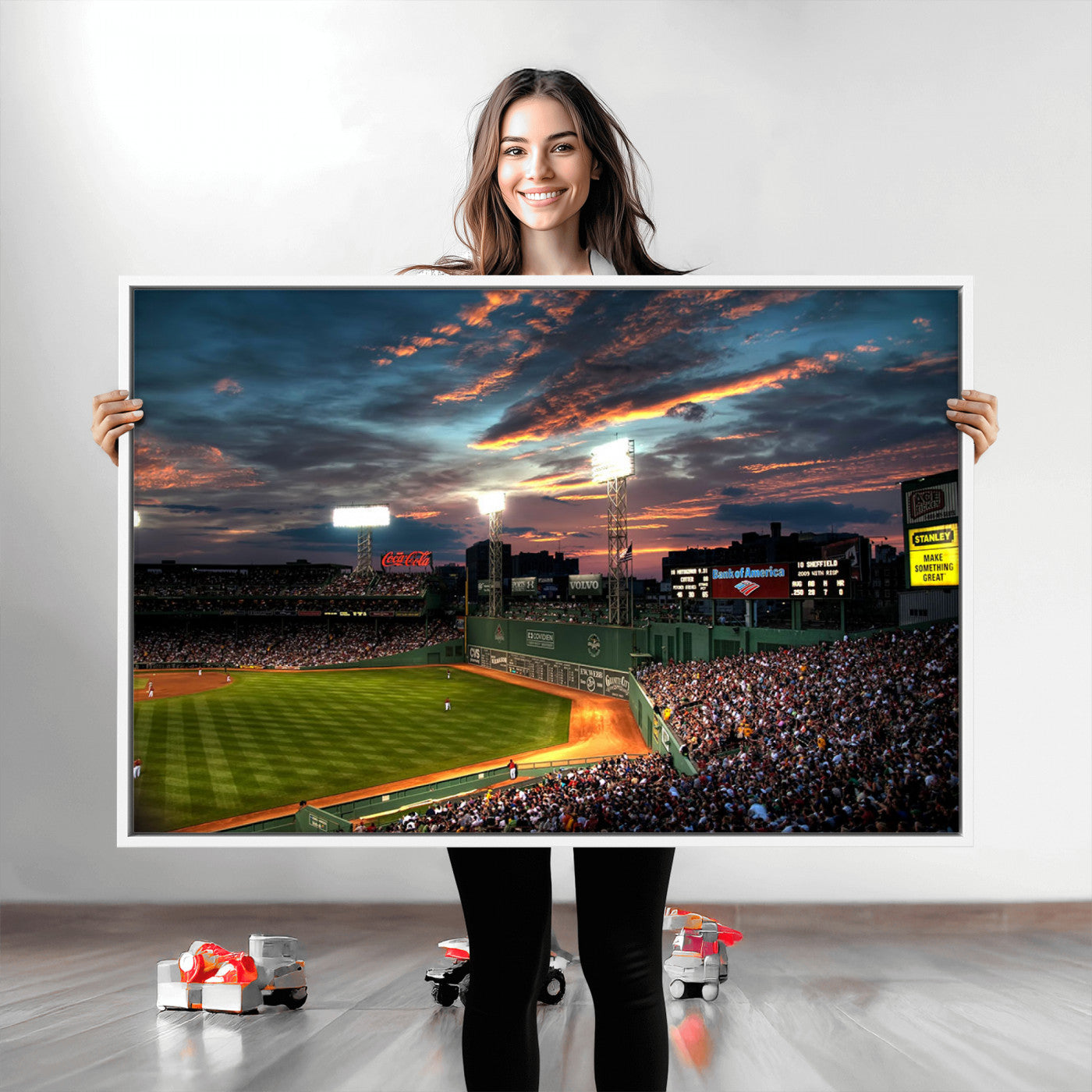 -Fenway Park Wall Art Canvas Print | Large Baseball Stadium Canvas Print for Boston Red Sox Fans |