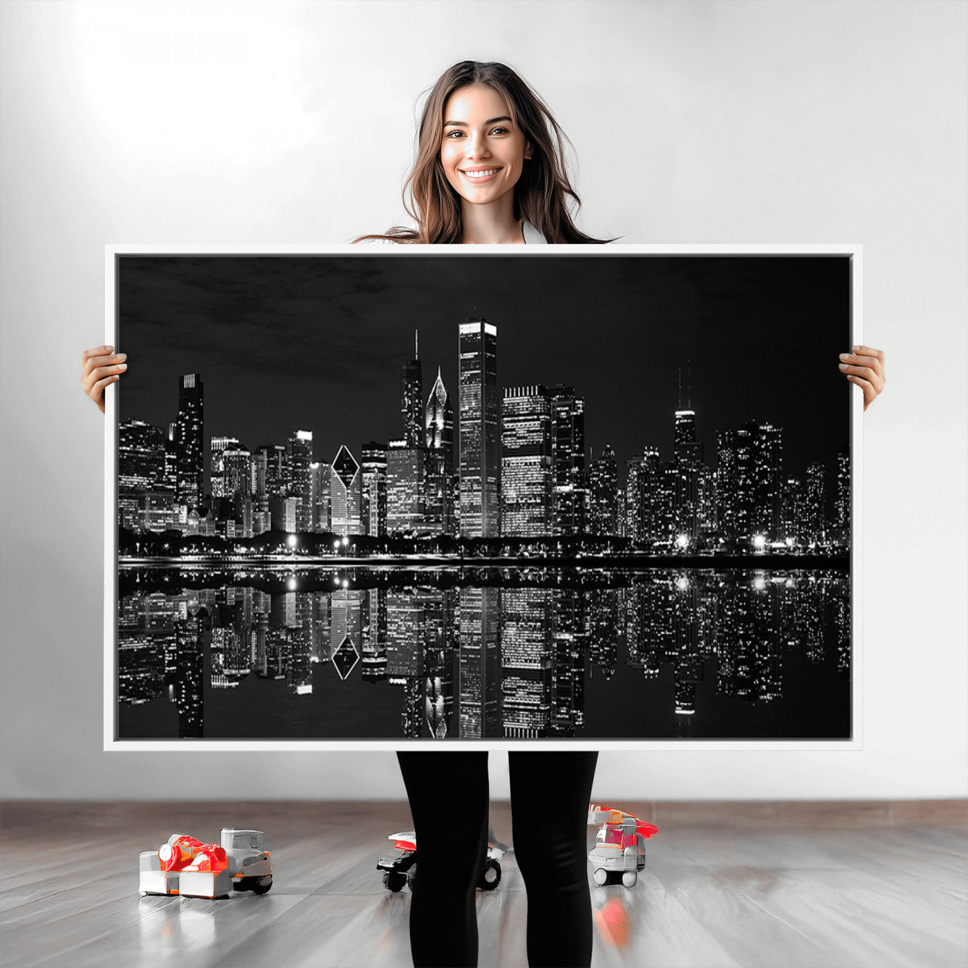 -Chicago Wall Art Canvas Print