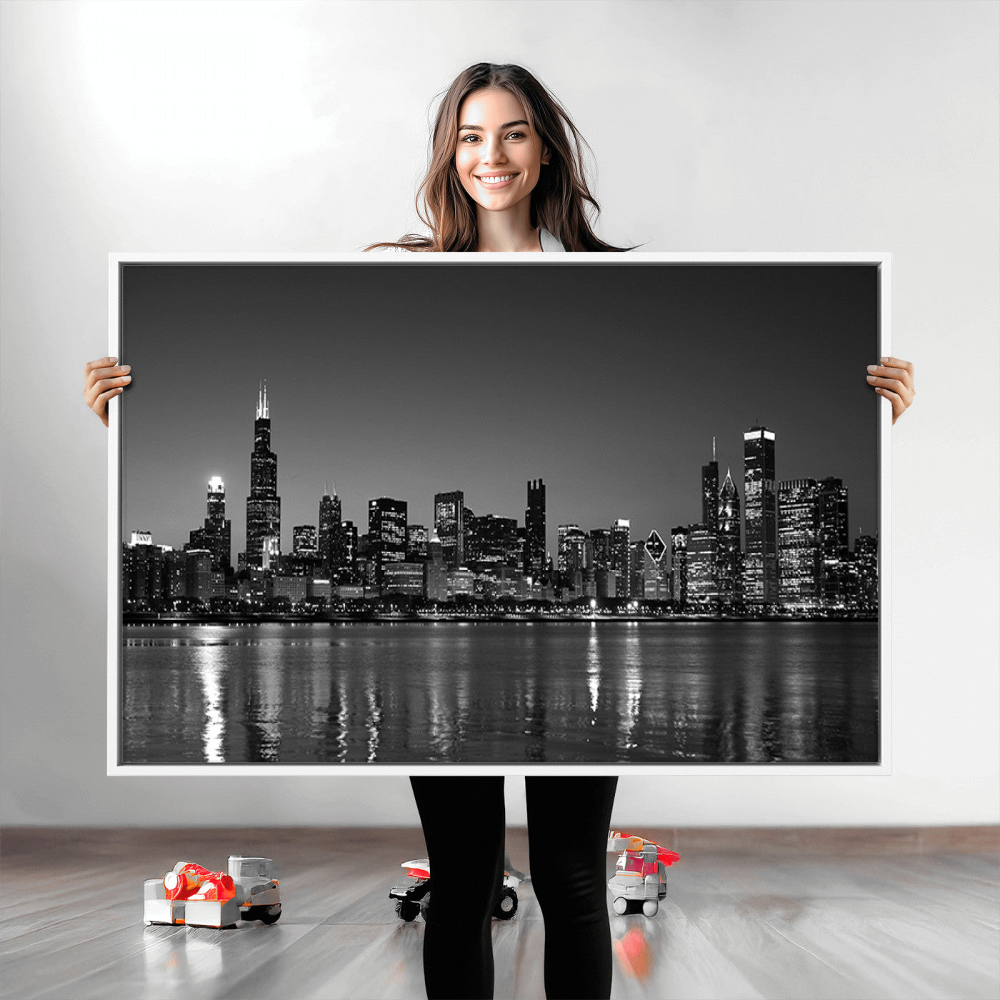 -Chicago Wall Art Canvas Print