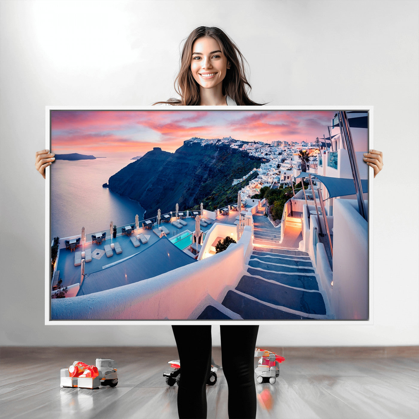 -Greece Santorini Wall Art Landscape Canvas Print