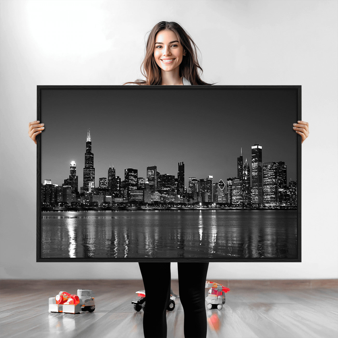 -Chicago Wall Art Canvas Print