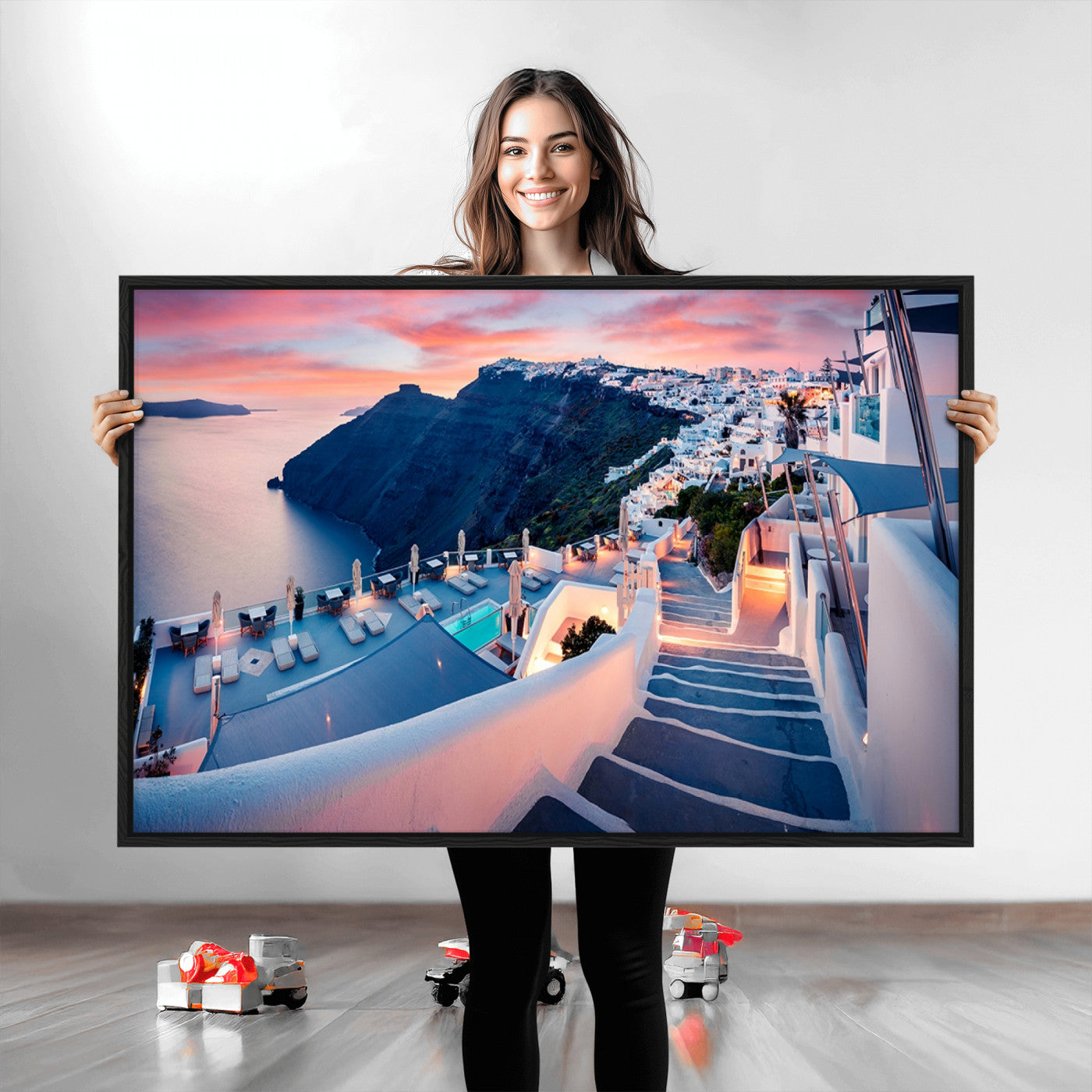 -Greece Santorini Wall Art Landscape Canvas Print