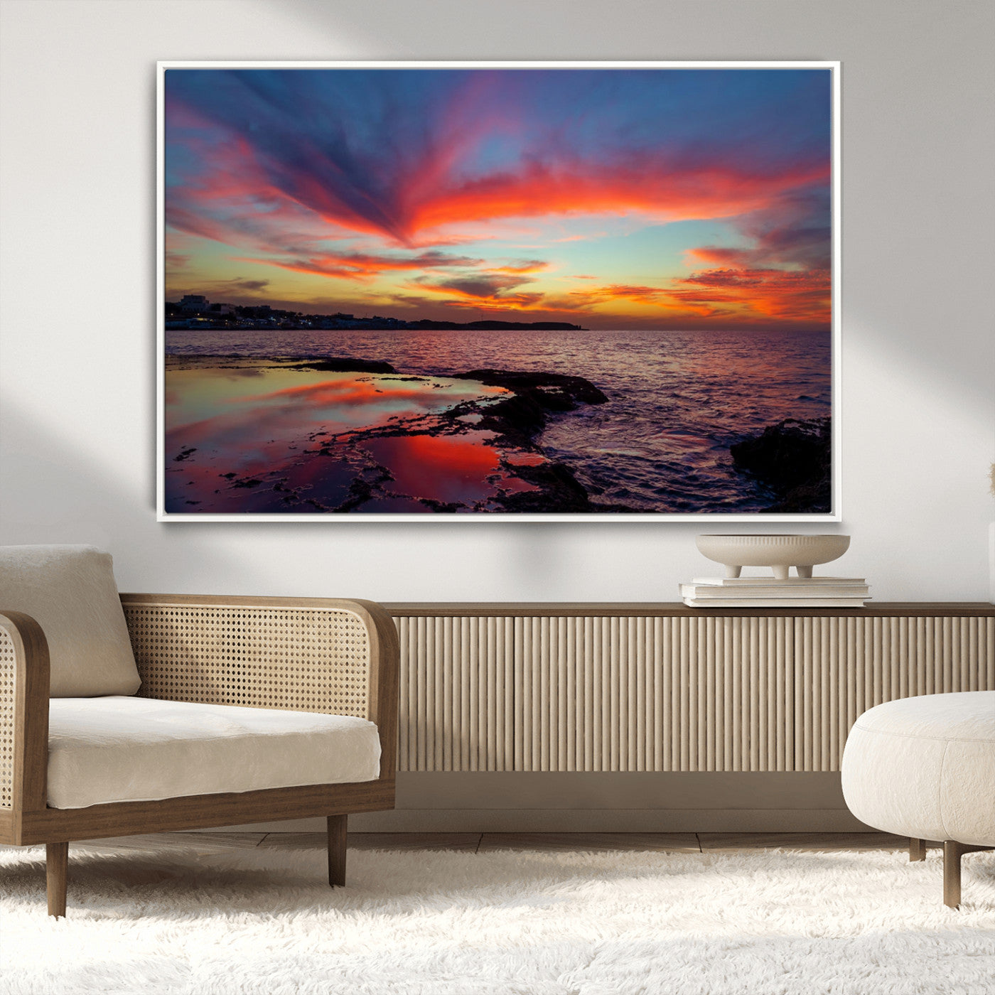 -Glorious Sunset on The Beach Wall Art Canvas Print