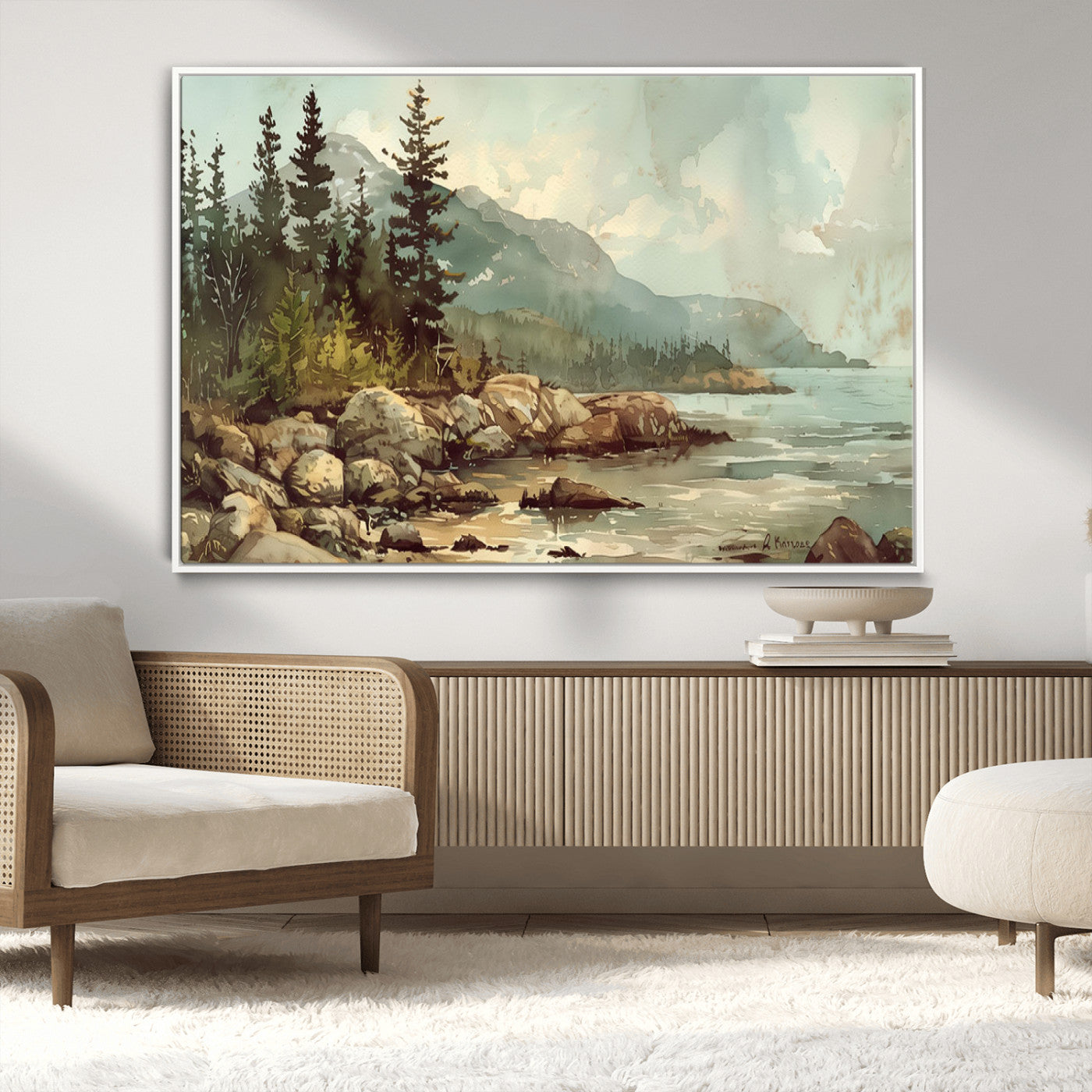 24809-MGV-CV-36X24-Abstract Acadia National Park Wall Art Canvas Print - Stunning 3-Panel Wall Art Canvas Print,