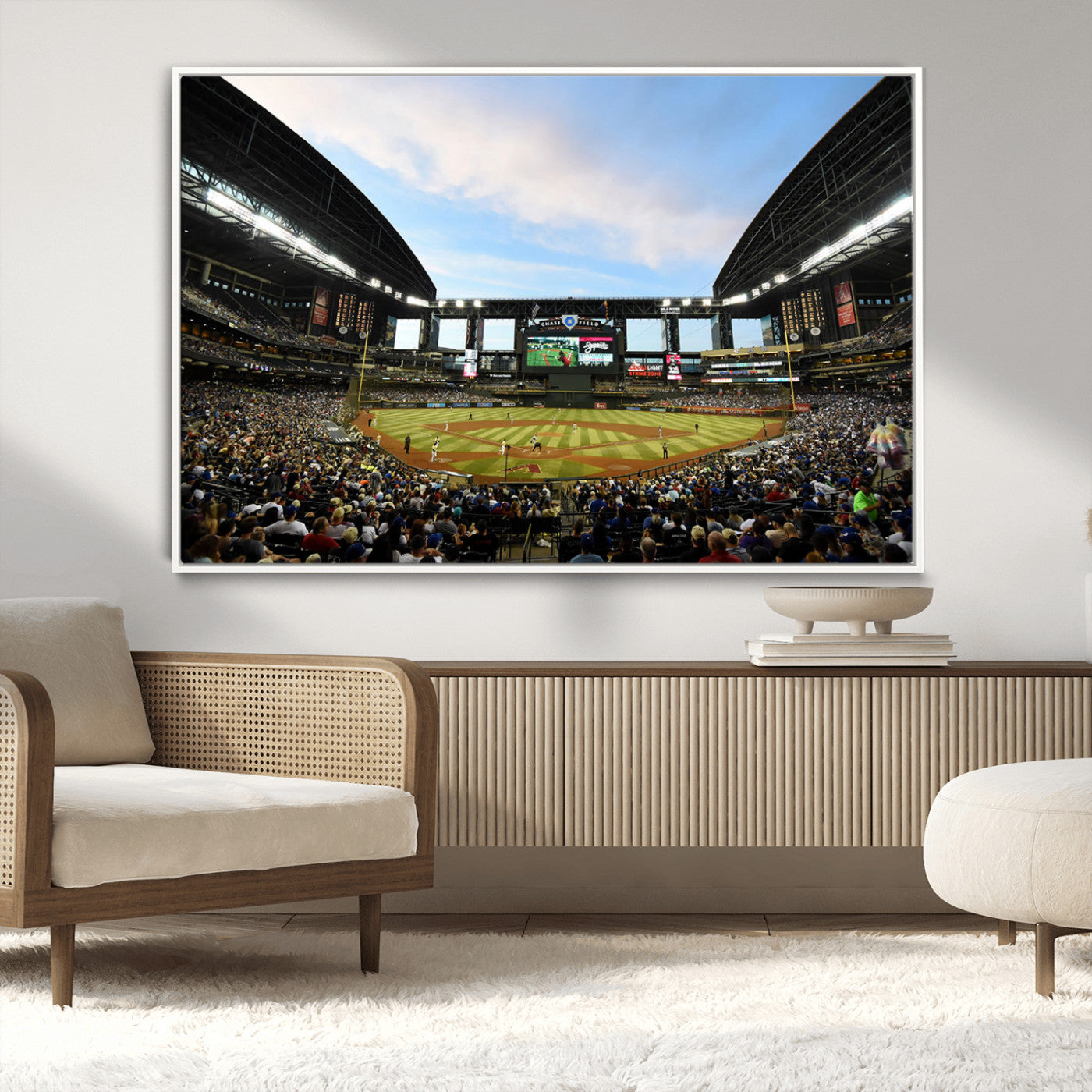 92672-MGV-CV-36X24-Arizona Diamondbacks Team Print - Phoenix Chase Field Stadium Wall Art Canvas Print