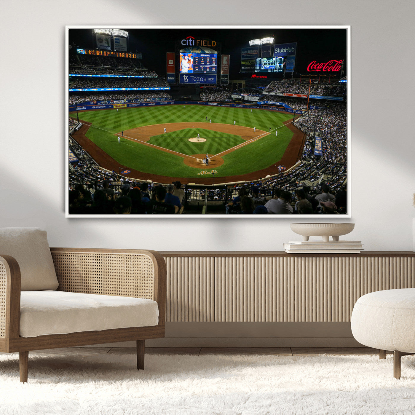 25148-MGV-CV-36X24-Los Angeles Dodgers Baseball Team Print - California Dodger Stadium Wall Art Canvas Print