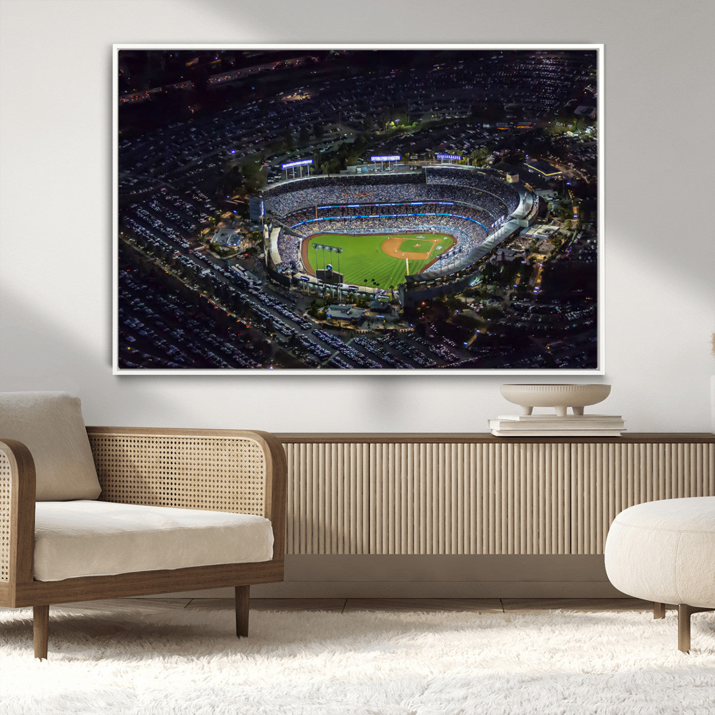 -Los Angeles Dodgers Baseball Team Print - California Dodger Stadium Wall Art Canvas Print