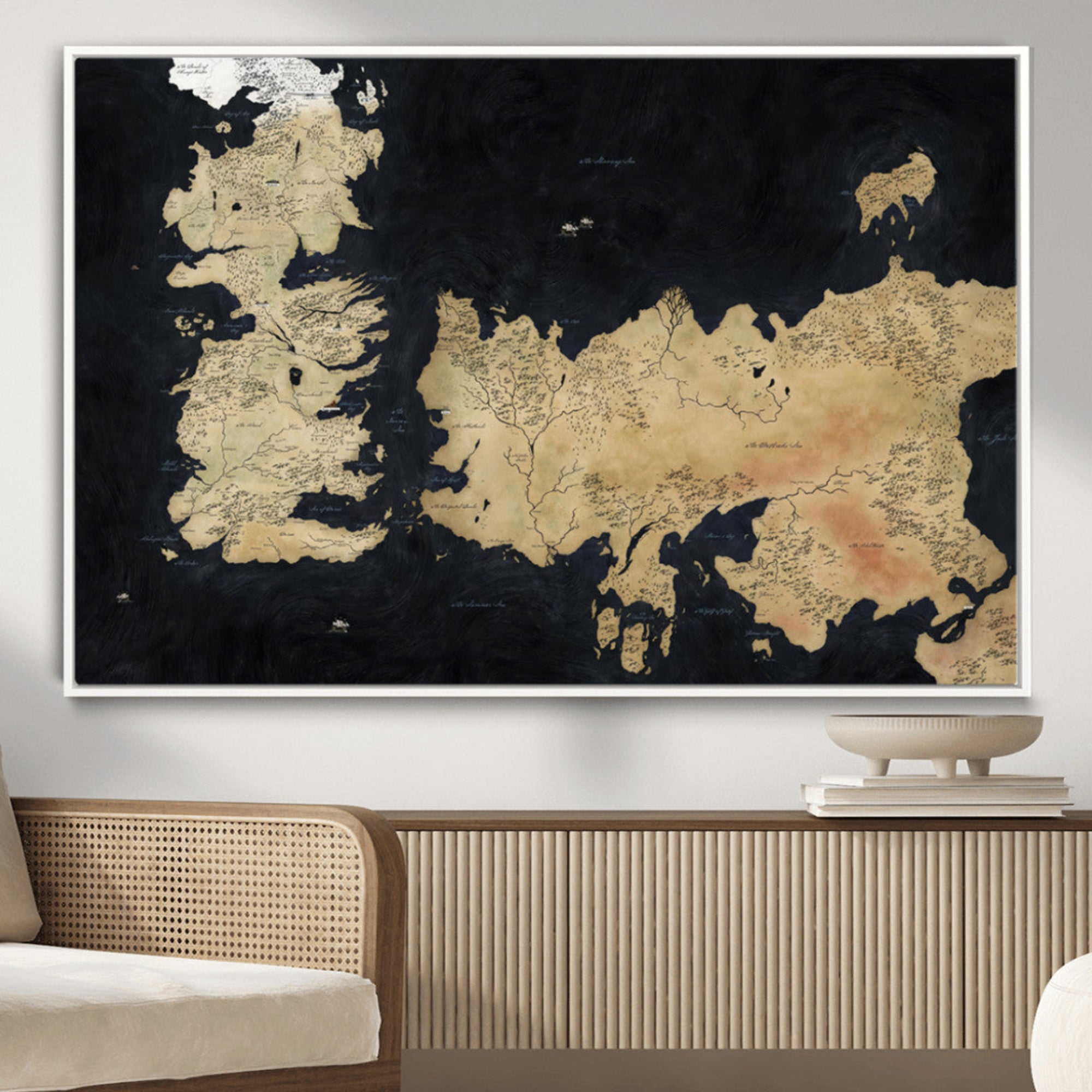 85247-MGV-CV-36X24-Push Pin World Map Canvas Print – Travel Tracker Wall Art for Couples, Perfect Anniversary Gift for Home or Office Decor