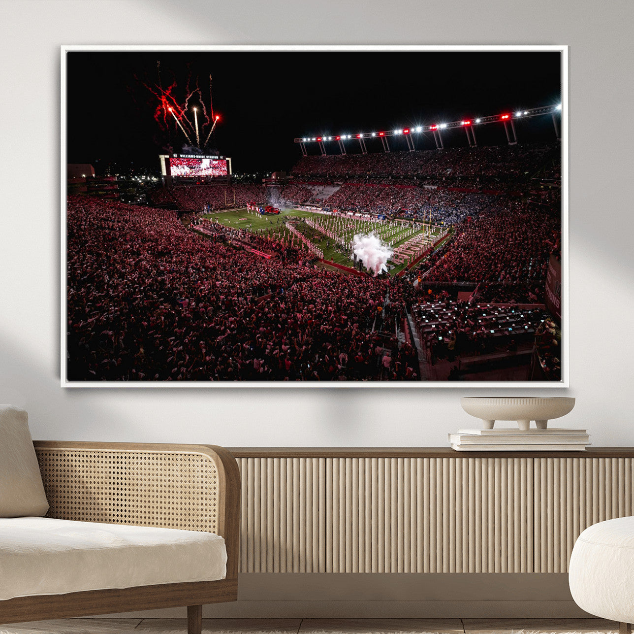 60690191-MGV-FC-36X24 - William Brice Stadium Wall Art Print – Baseball Game Room Artwork Print for Basement Dorm, Home, Office