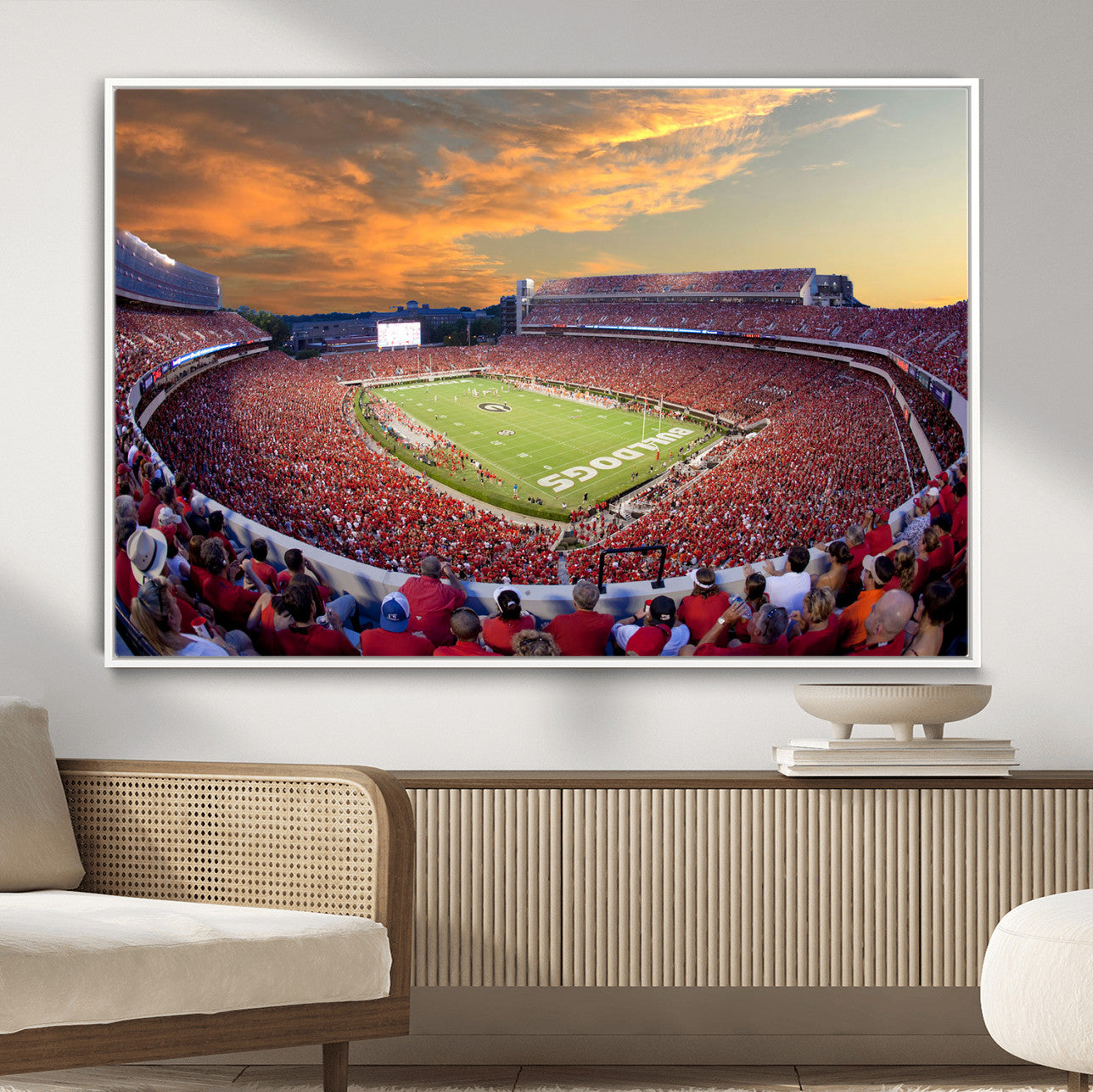 73680988-MGV-FC-36X24 - Dooley Stadium Wall Art, Sports Arena Canvas Print, Dooley Field Sanford Stadium Artwork for Home, Office
