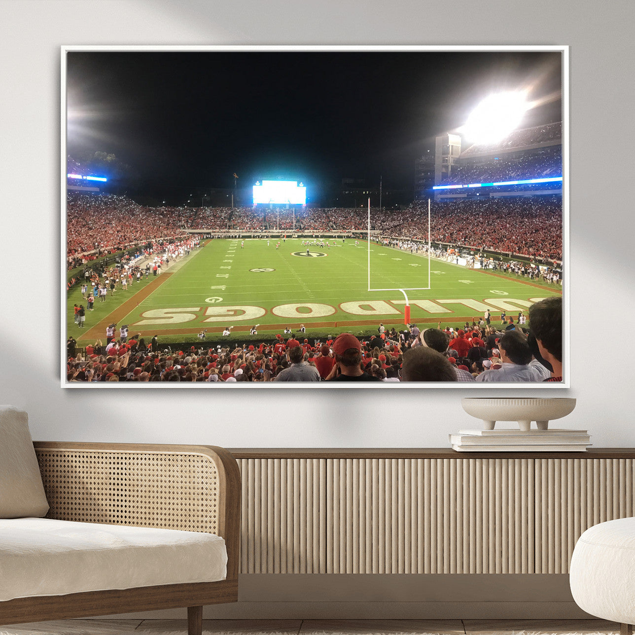 16230786-MGV-FC-36X24 - Dooley Stadium Wall Art, Sports Arena Panoramic Canvas Print, Modern Stadium Landscape Artwork for Home, Office