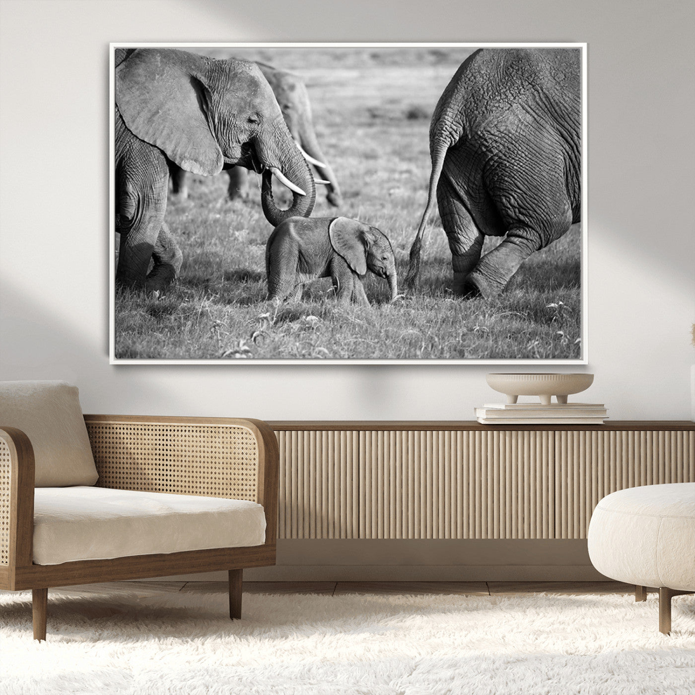 -Wild Elephant Wall Art Canvas Print