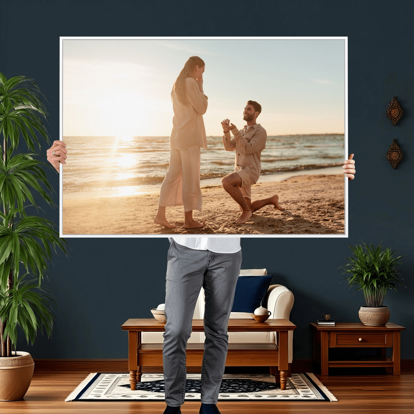 91913900-MGV-CV-36X24 - Custom Photo with Framed Canvas Wall Art Canvas Print Personalized Picture Print Framed Wall Art Digitally Printed Photo