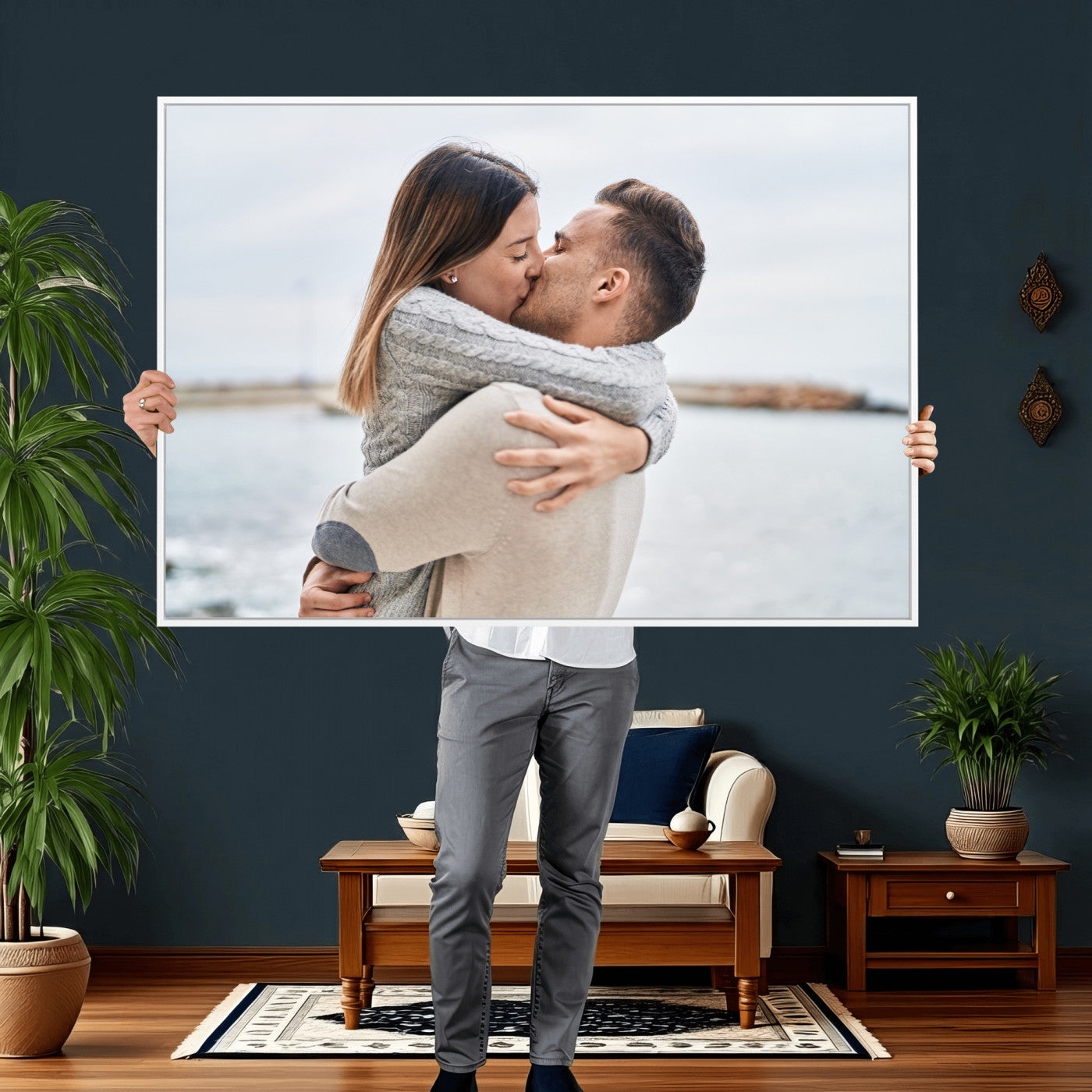 28984291-MGV-CV-36X24 - Custom Photo with Framed Canvas Wall Art Canvas Print Personalized Picture Print Framed Wall Art Digitally Printed Photo